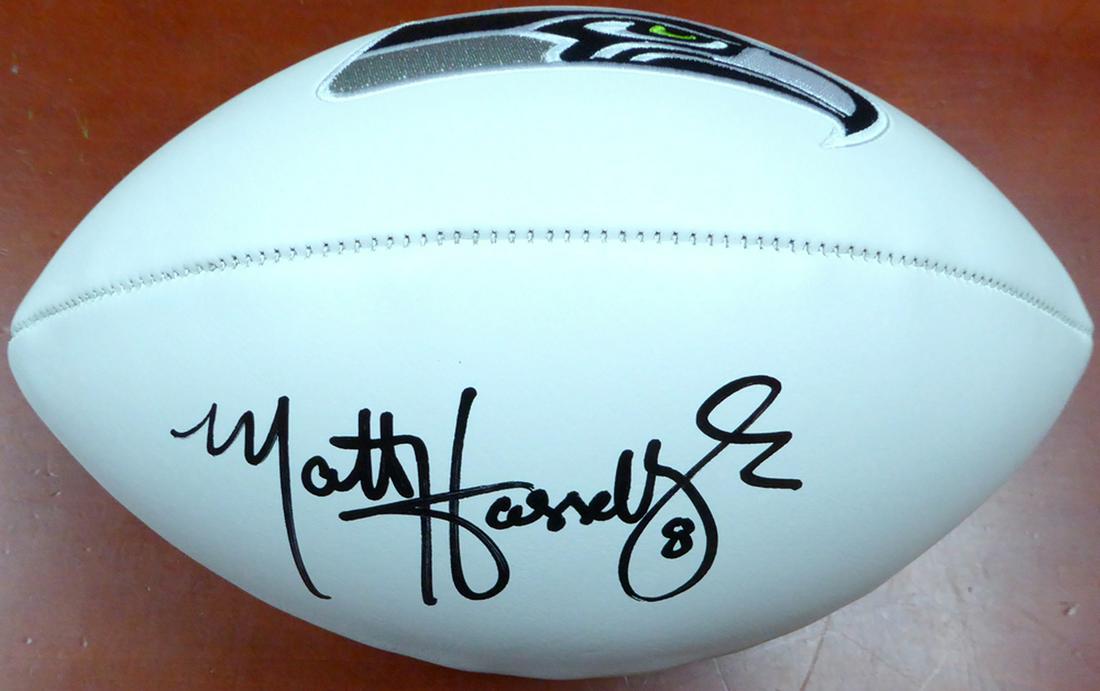 Matt Hasselbeck Autographed Seattle Seahawks Logo (1 of 5)