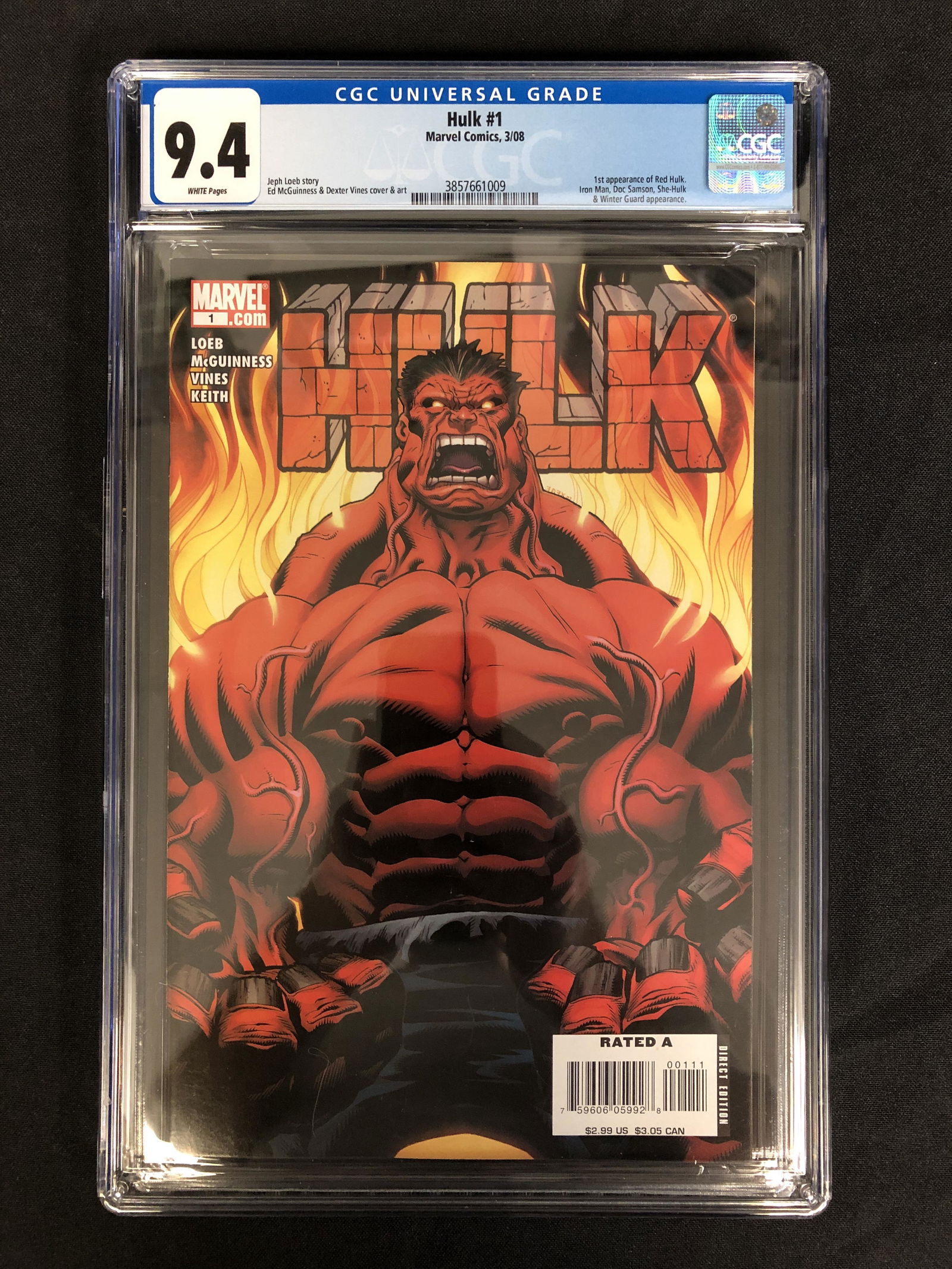HULK #1 (CGC 9.4) MARVEL COMICS 2008 (1 of 1)