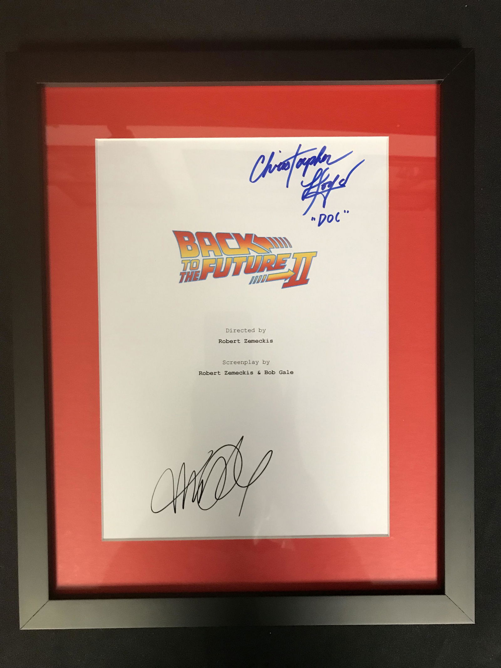 CHRISTOPHER LLOYD & MICHAEL J. FOX SIGNED 8X10 SCRIPT C (1 of 2)