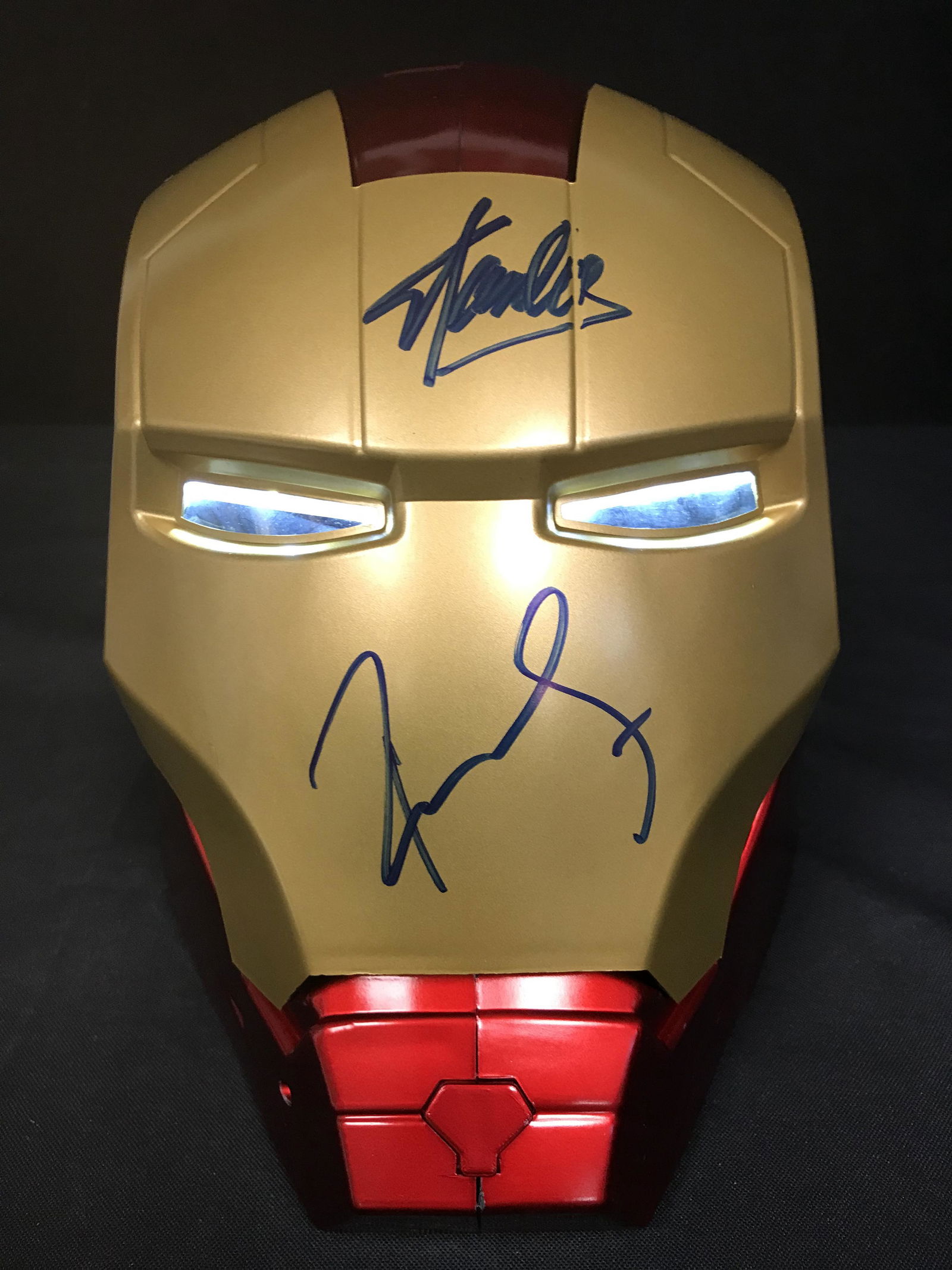 STAN LEE AND ROBERT DOWNEY JR. SIGNED IRON MAN LIGHT UP (1 of 3)
