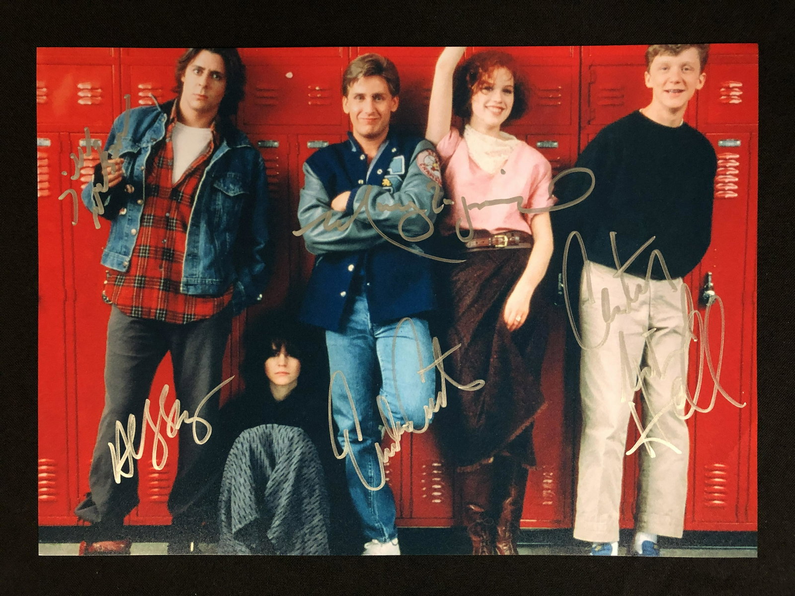 THE BREAKFAST CLUB CAST SIGNED 8X10 PHOTO (RA COA): THE BREAKFAST CLUB CAST SIGNED 8X10 PHOTO (RA COA)
