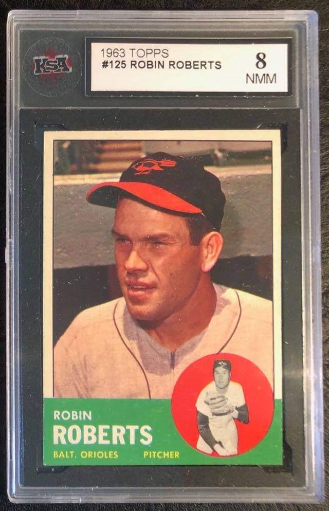 1963 TOPPS #125 ROBIN ROBERTS (KSA 8) (1 of 2)