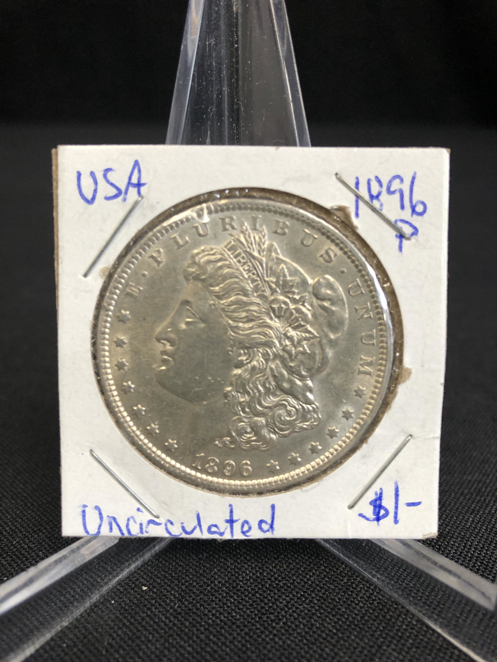 1896 USA MORGAN SILVER DOLLAR (PHILADELPHIA MINTED) (1 of 1)