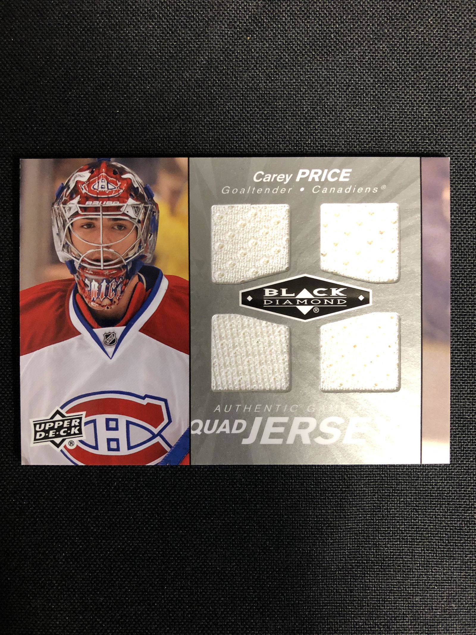 2010-11 UPPER DECK BLACK DIAMOND HOCKEY #QJ-CP CAREY (1 of 2)