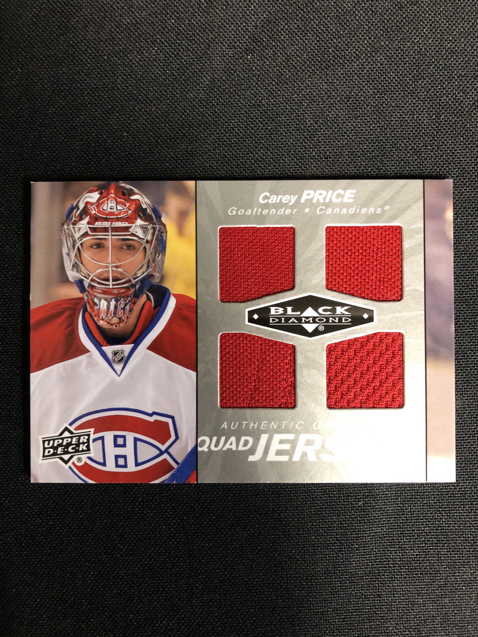 2010-11 UPPER DECK BLACK DIAMOND HOCKEY #QJ-CP CAREY (1 of 2)