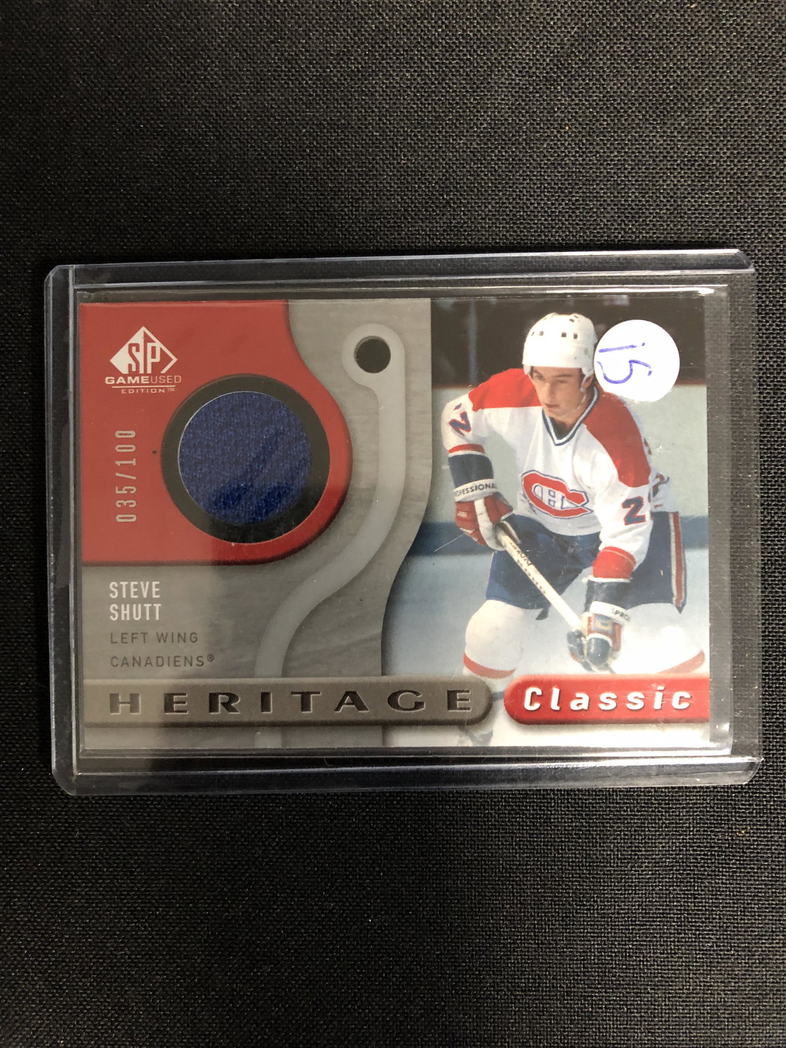 2006 UPPER DECK #HC-SS STEVE SHUTT GAME USED HERITAGE: 2006 UPPER DECK #HC-SS STEVE SHUTT GAME USED HERITAGE CLASSIC 035/100