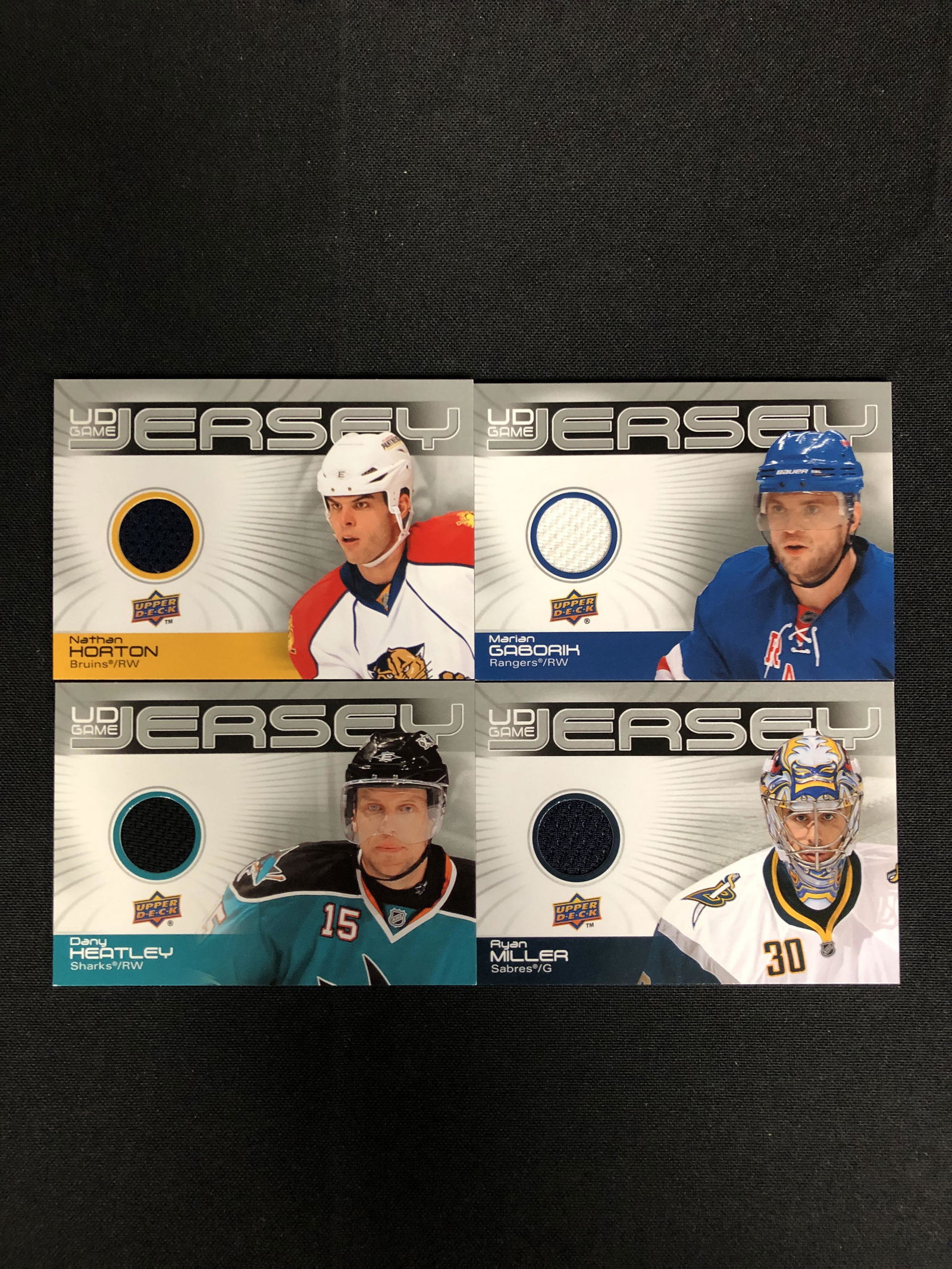 2010-11 UPPER DECK UD GAME JERSEY HOCKEY CARD LOT (1 of 2)
