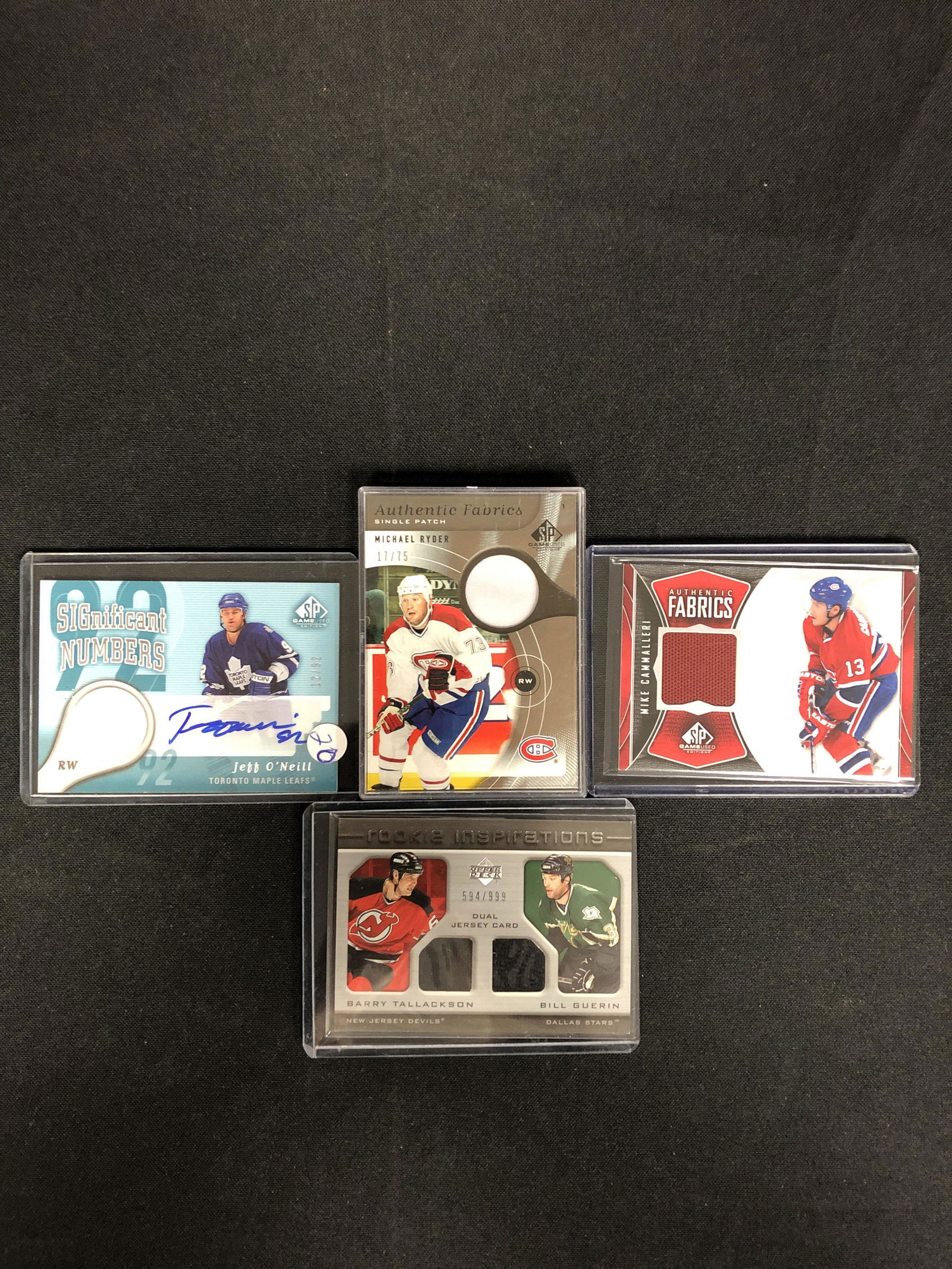 NHL GAME WORN JERSEY CARD LOT: NHL GAME WORN JERSEY CARD LOT