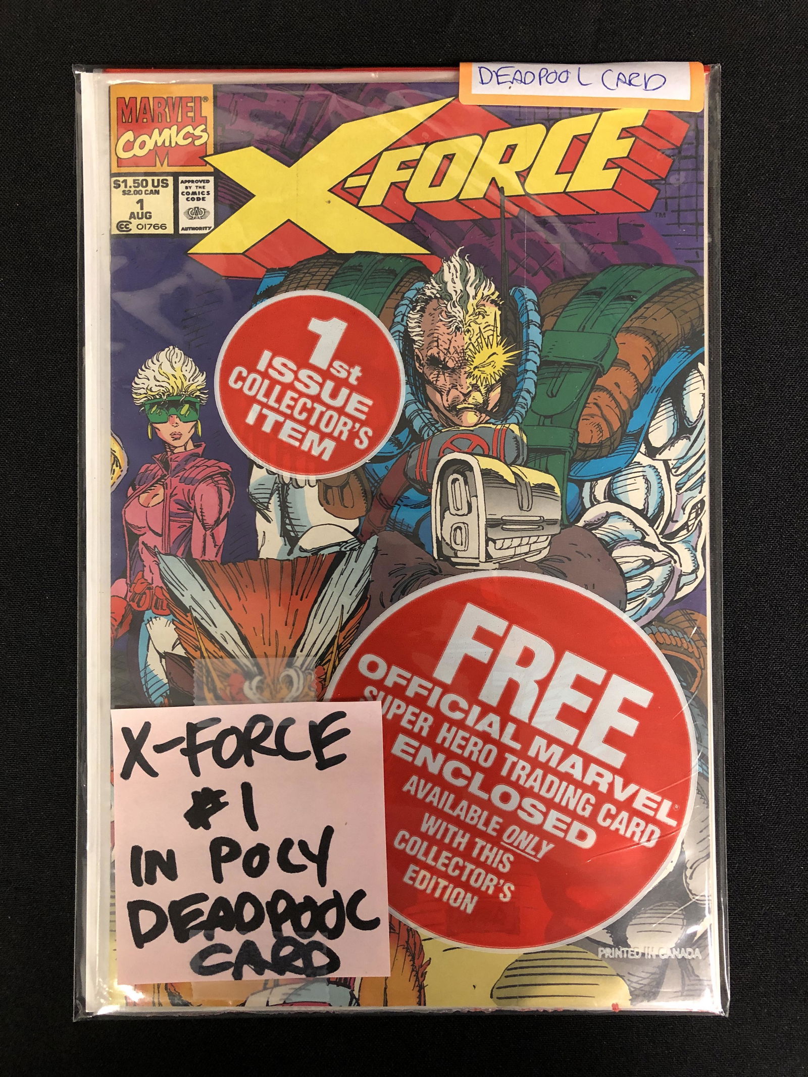 X-FORCE #1 (MARVEL COMICS) Polybagged w/ DEADPOOL CARD (1 of 1)