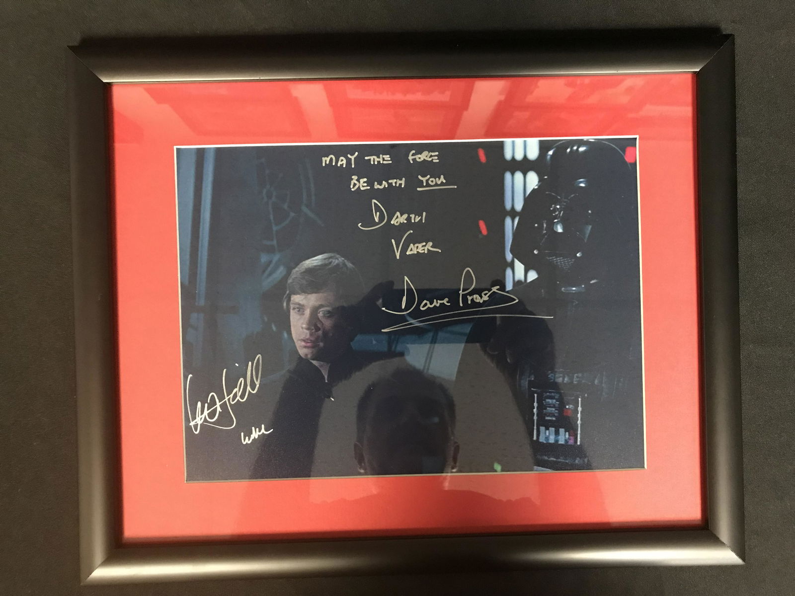 MARK HAMILL & DAVID PROWSE SIGNED FRAMED 8X10 PHOTO (RA (1 of 2)