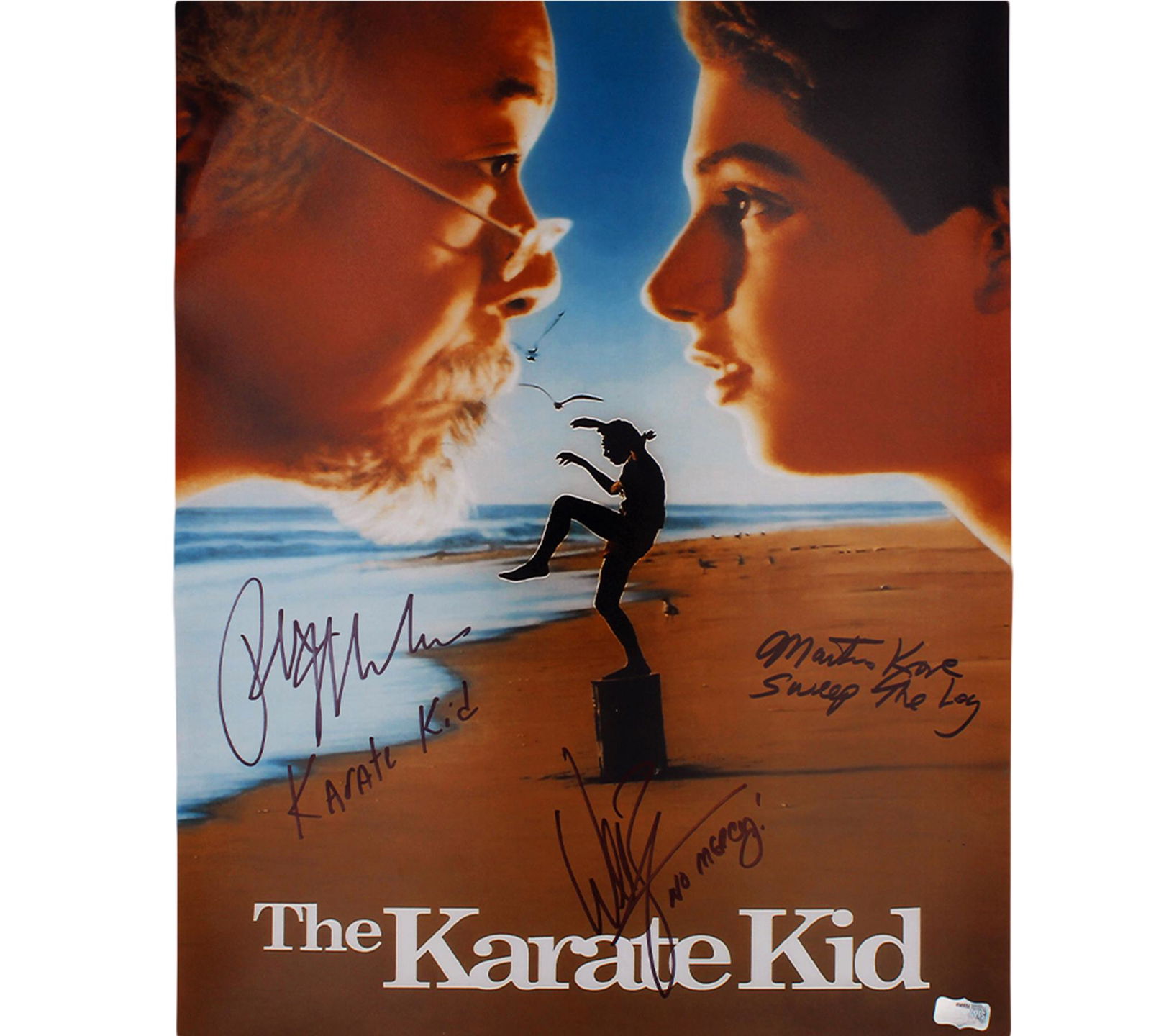 MACCHIO, KOVE & ZABKA SIGNED KARATE KID 16X20 MOVIE POS (1 of 4)