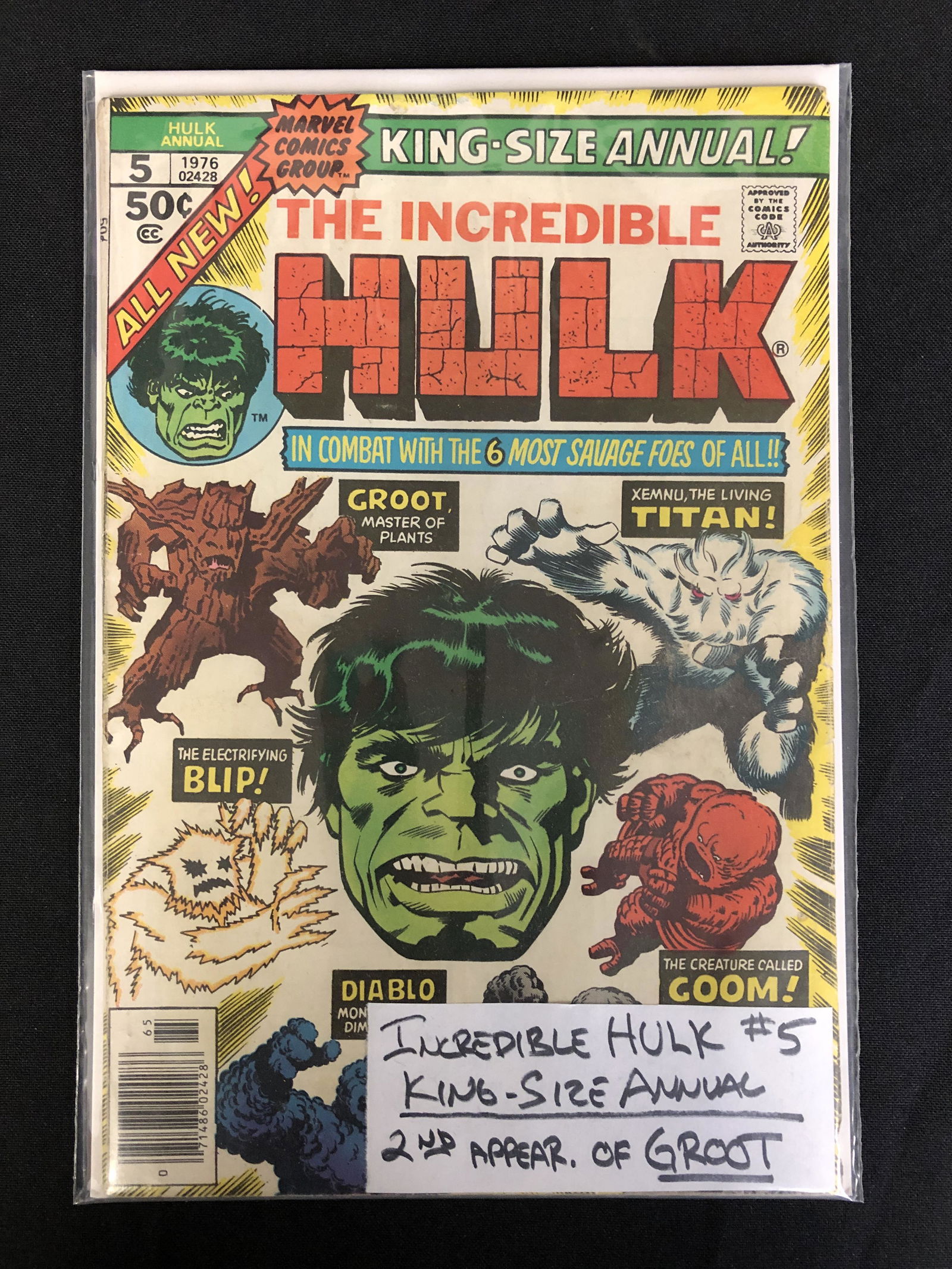 MARVEL COMICS INCREDIBLE HULK NO.5 ( SECOND APPEARANCE (1 of 1)