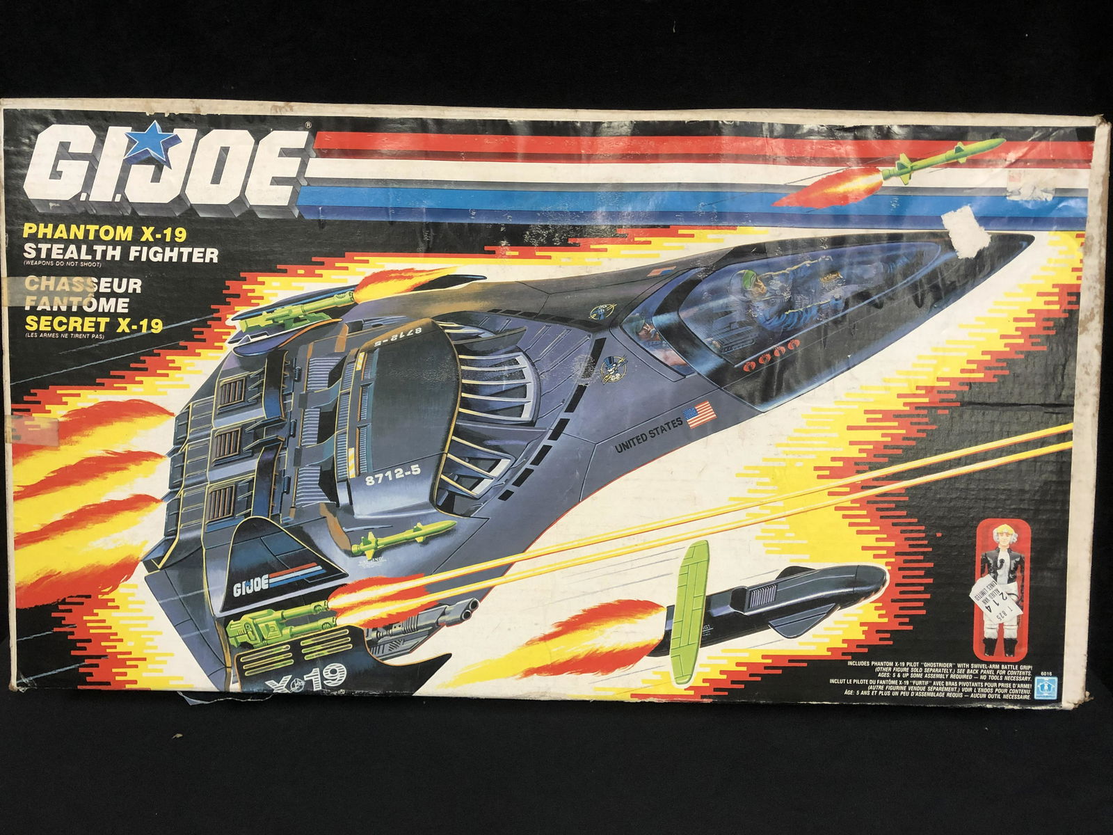 IN BOX COMPLETE 1986 G.I JOE PHANTOM X-19 STEALTH FIGHT (1 of 1)