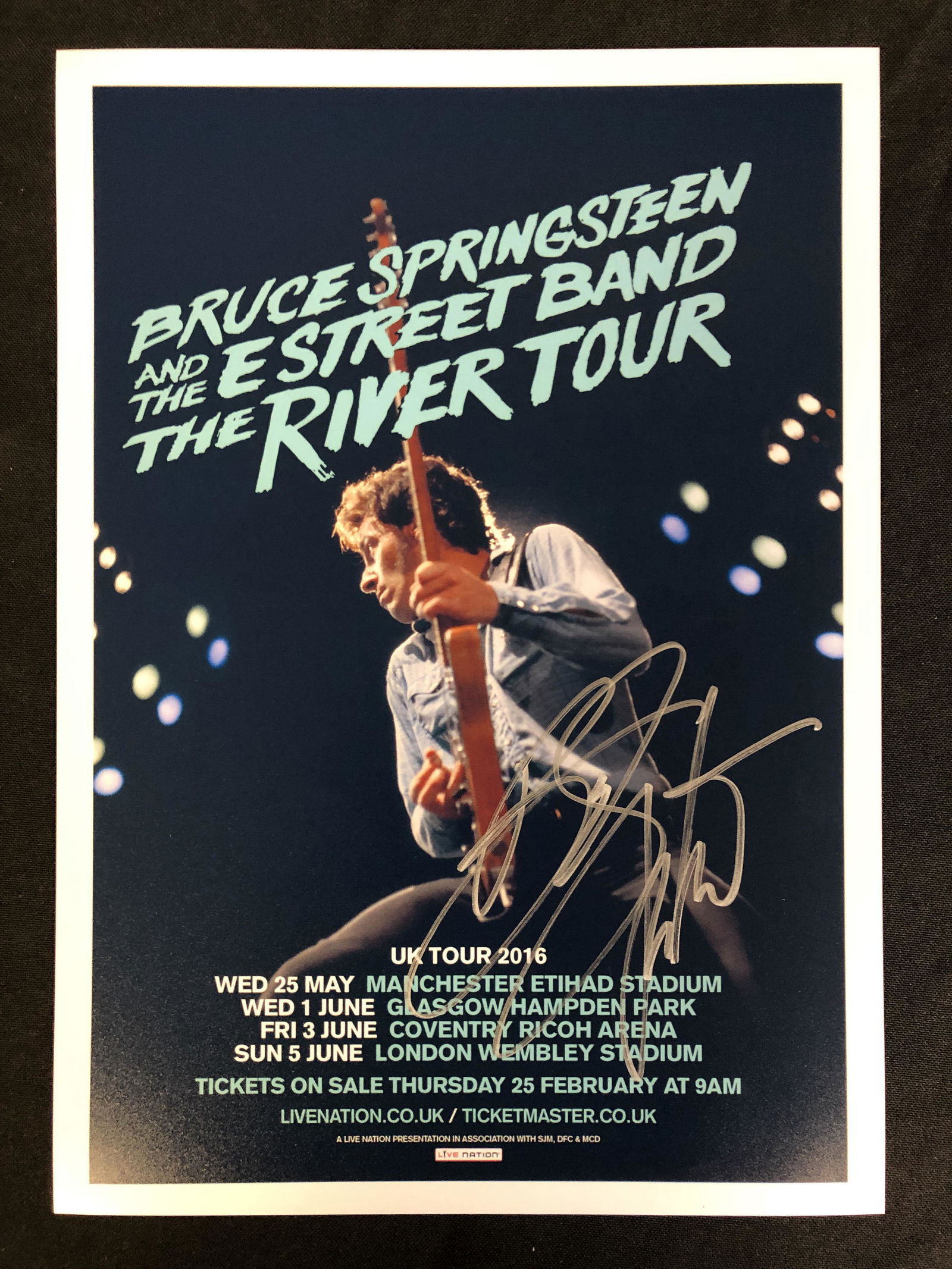BRUCE SPRINGSTEEN SIGNED THE RIVER TOUR POSTER (RA COA) (1 of 3)