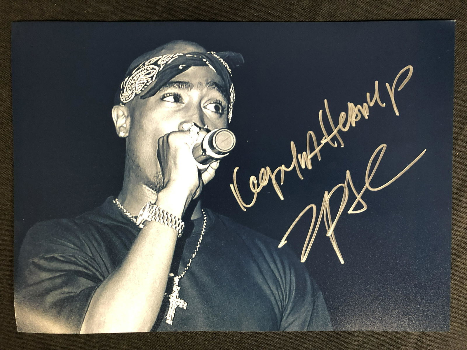 TUPAC SHAKUR SIGNED 8X10 PHOTO (RA COA) (1 of 3)