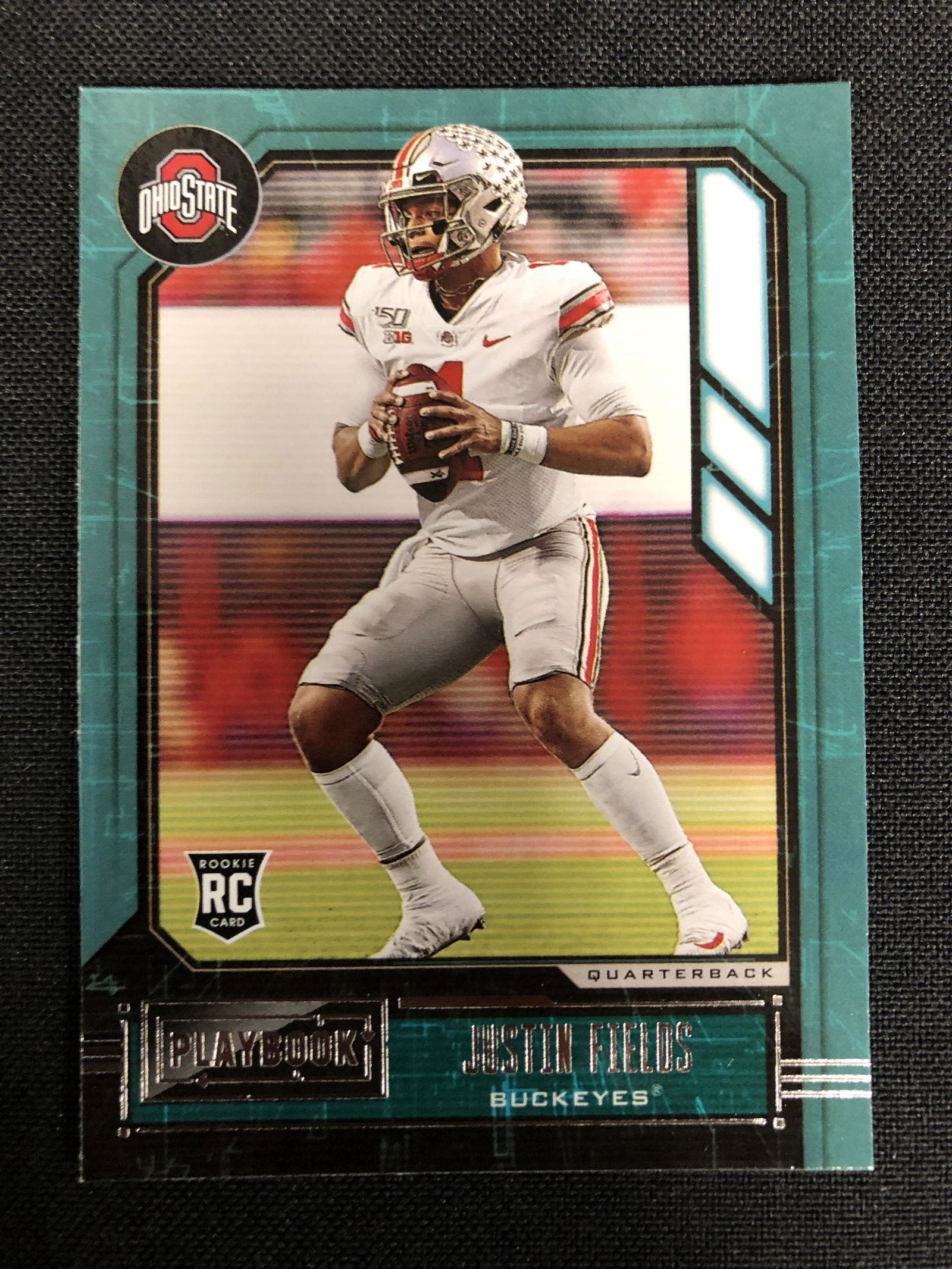 2021 PANINI PLAYBOOK JUSTIN FIELDS ROOKIE CARD (1 of 2)
