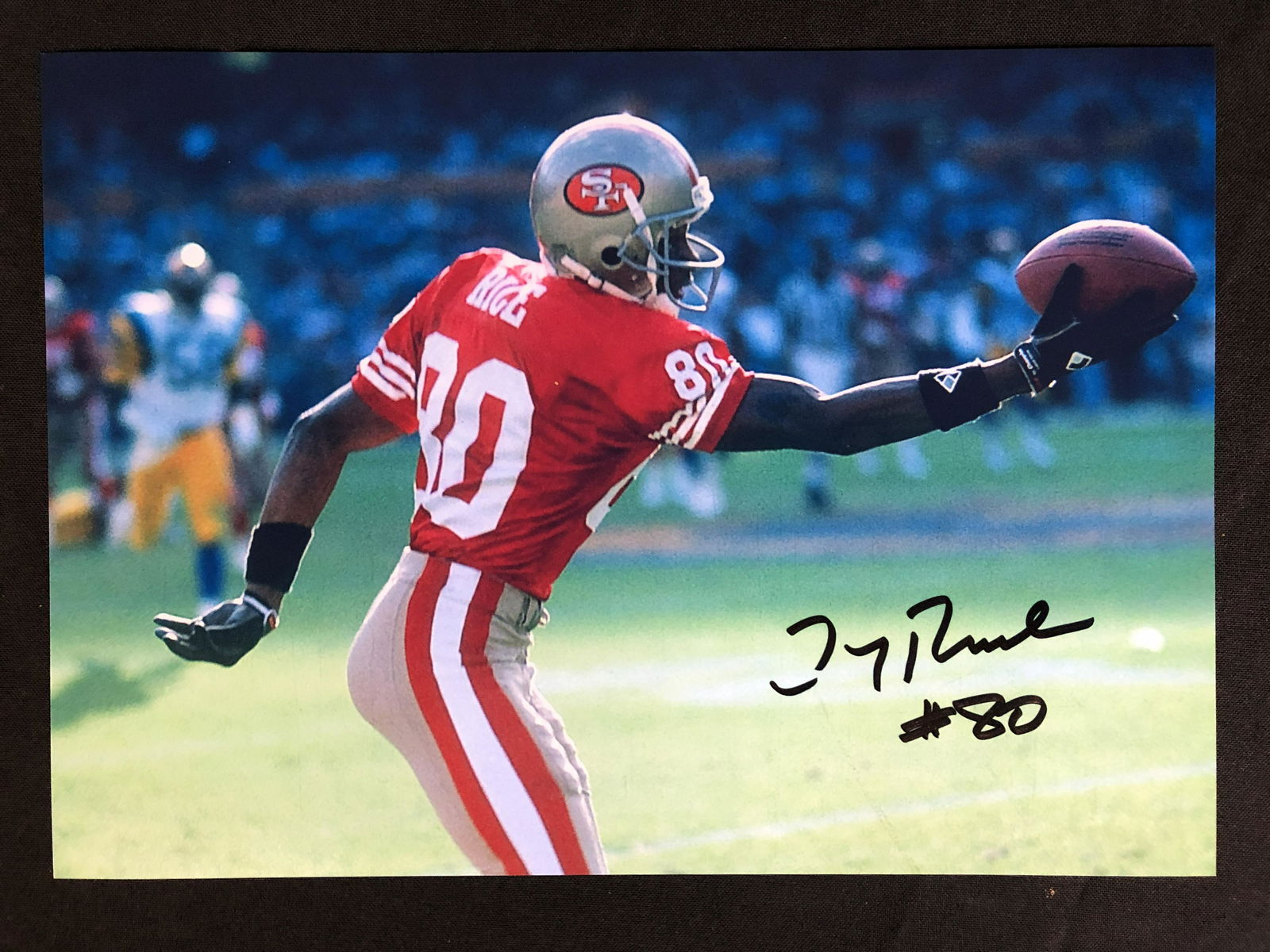 JERRY RICE SIGNED 8X10 PHOTO (RA COA) (1 of 3)