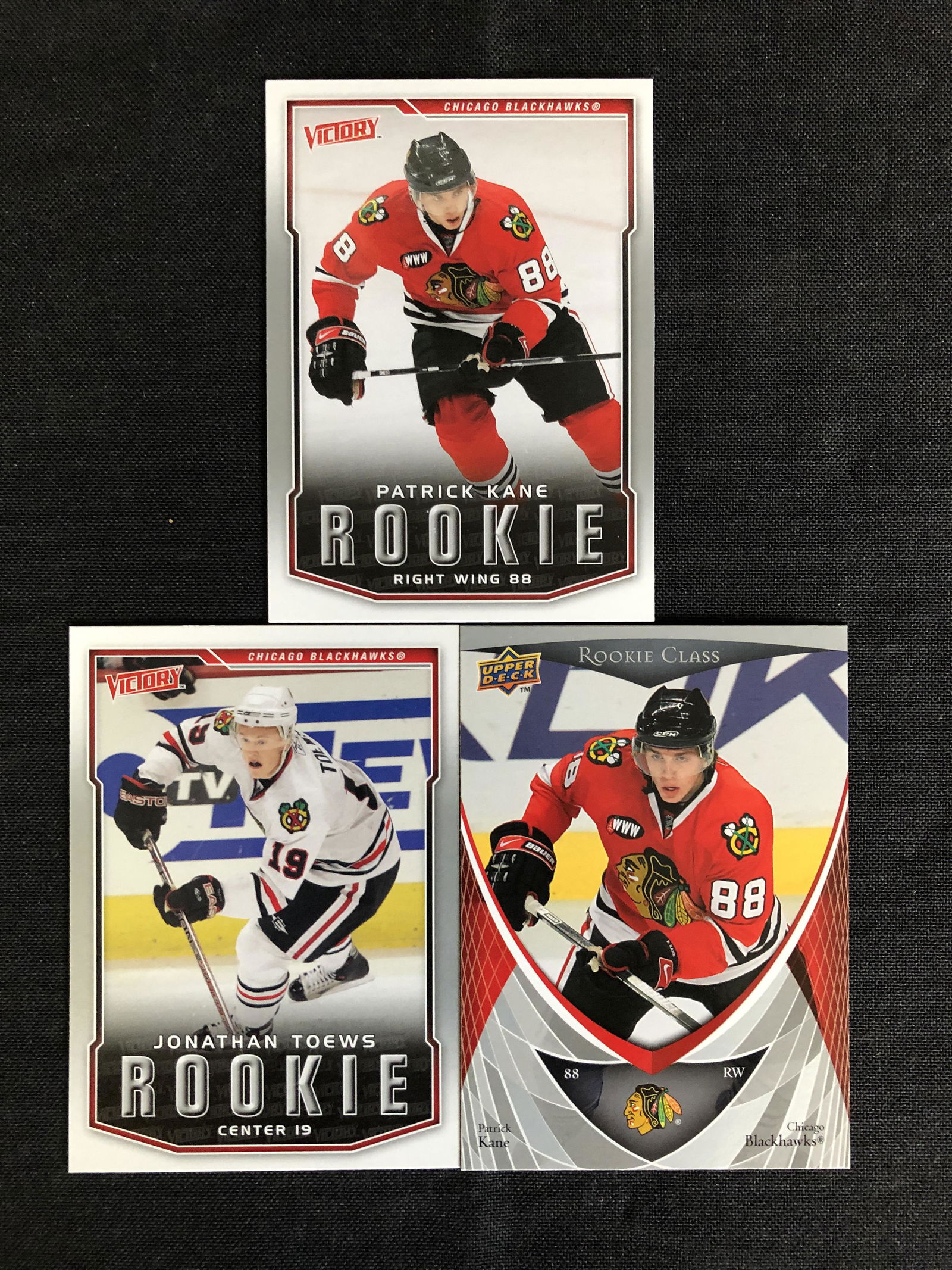 PATRICK KANE/JONATHAN TOEWS ROOKIE CARD LOT (1 of 2)