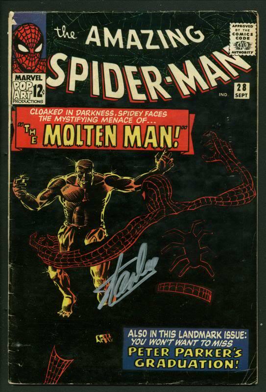 STAN LEE SIGNED THE AMAZING SPIDER-MAN NO.28 (1ST APP. (1 of 2)