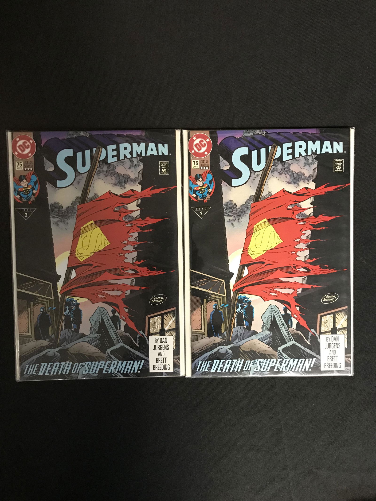 DC COMICS DEATH OF SUPERMAN COMIC BOOK LOT (1 of 1)