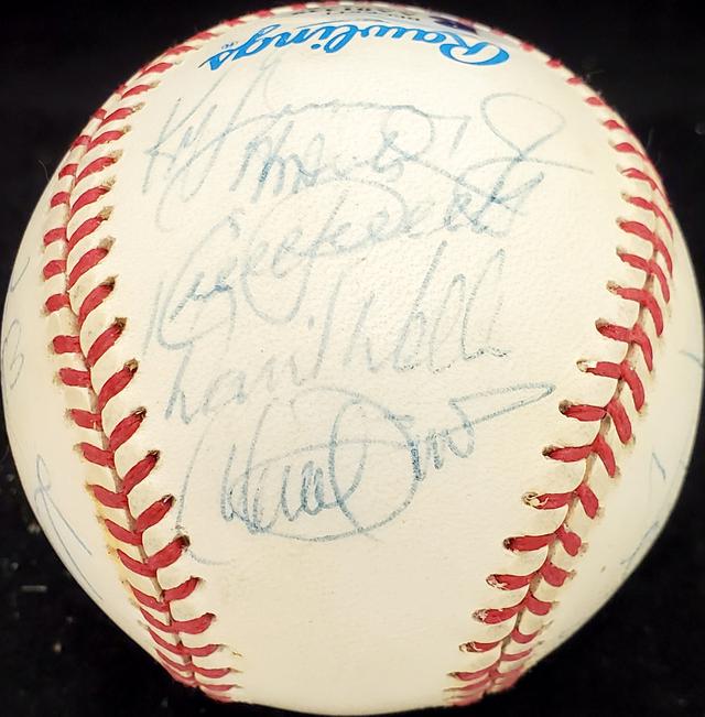 1995 AMERICAN LEAGUE ALL STAR GAME MULTI SIGNED BALL ( (1 of 7)