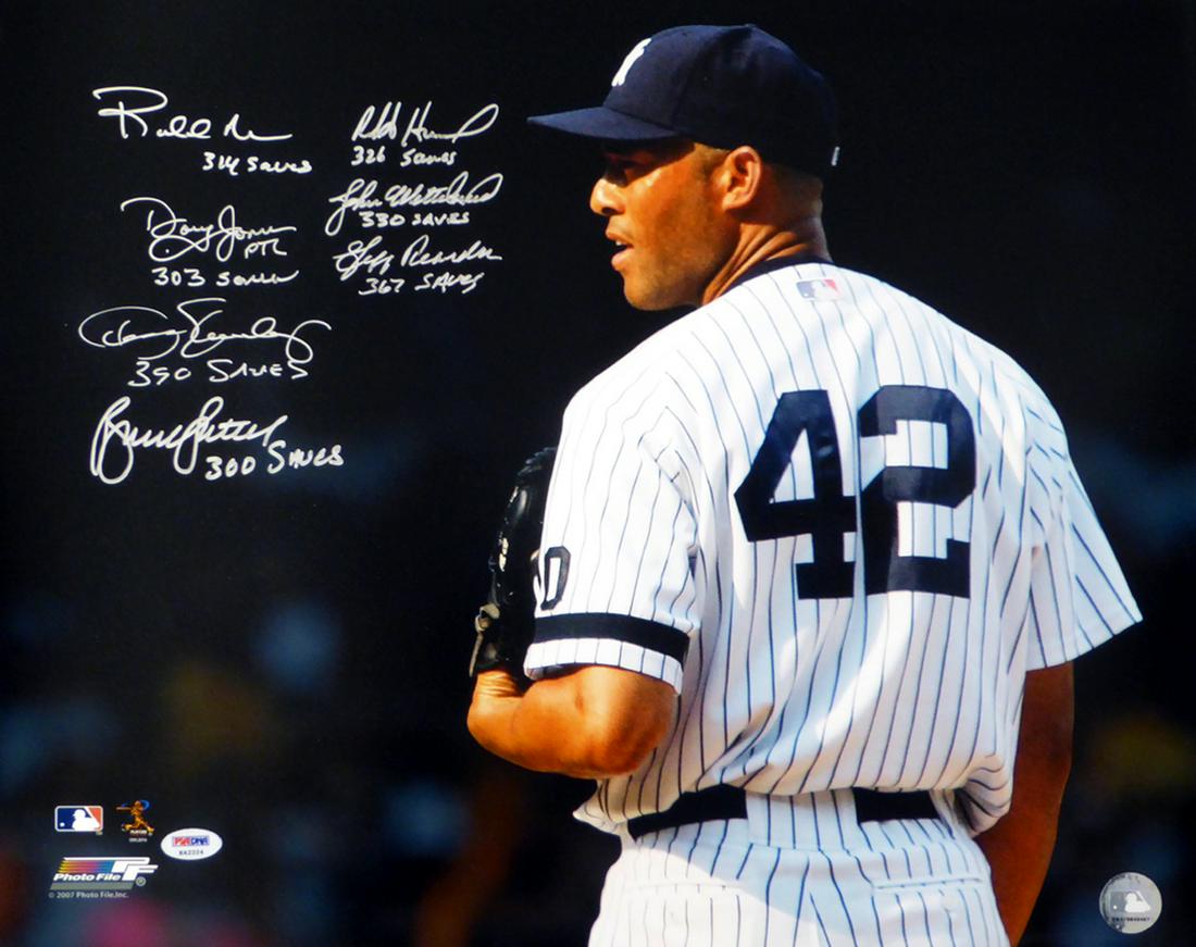 MLB 300 Save Pitchers Autographed 16x20 Photo With 7 To (1 of 3)