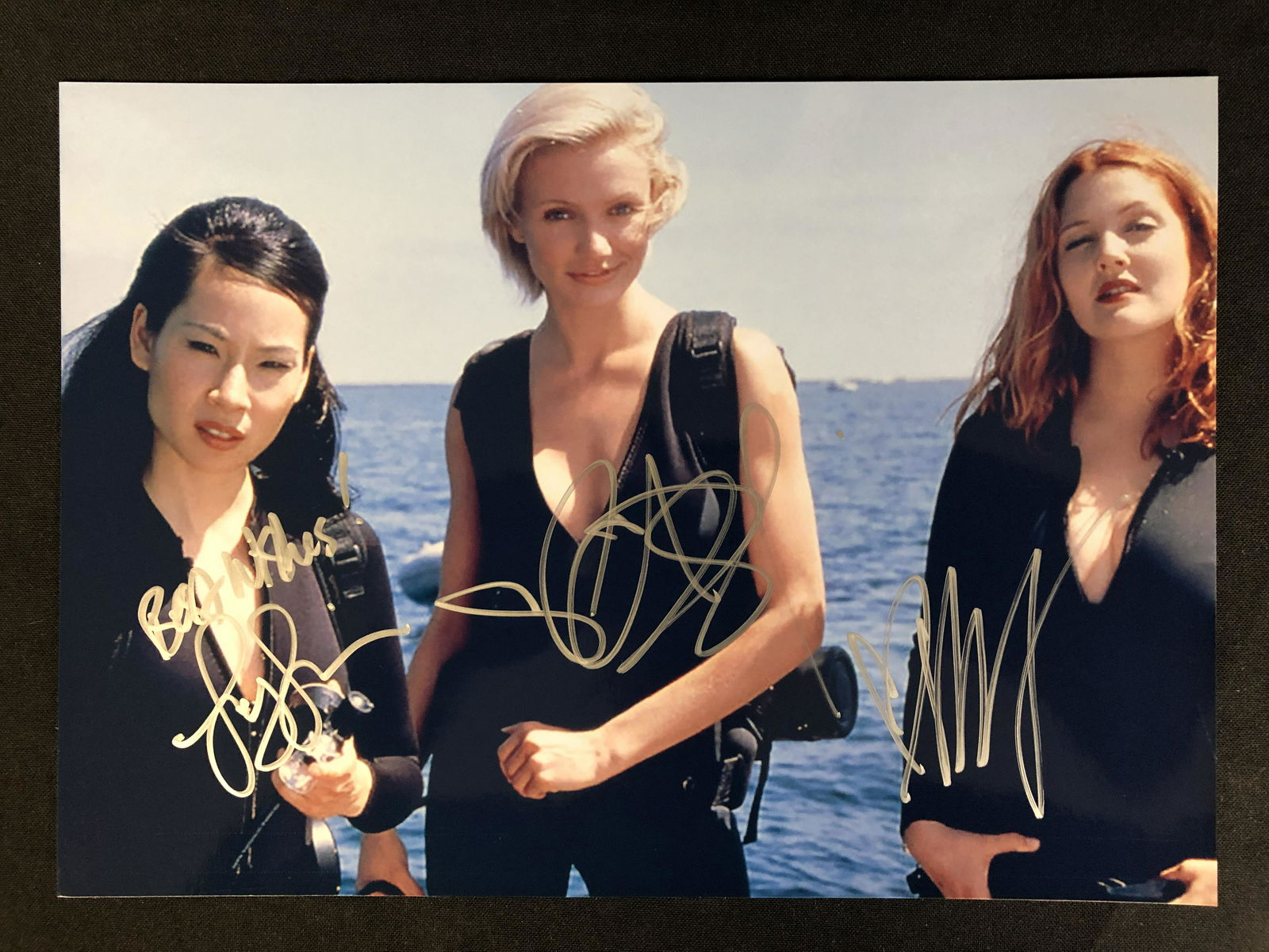 CHARLIES ANGELS ( LIU, DIAZ,BARRYMORE) SIGNED 8 X 10 ( (1 of 3)