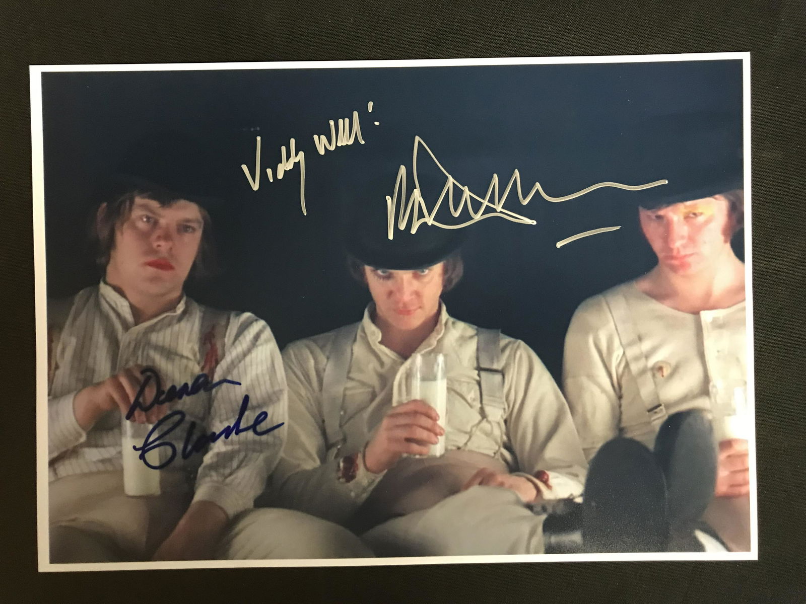 CLOCKWORK ORANGE TRIPLE SIGNED 8 X 0 (RA COA) (1 of 3)