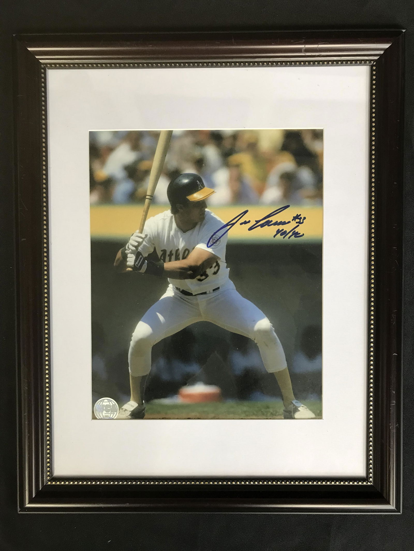 JOSE CANSECO SIGNED AND FRAMED 8 X 10 WITH COA (1 of 3)