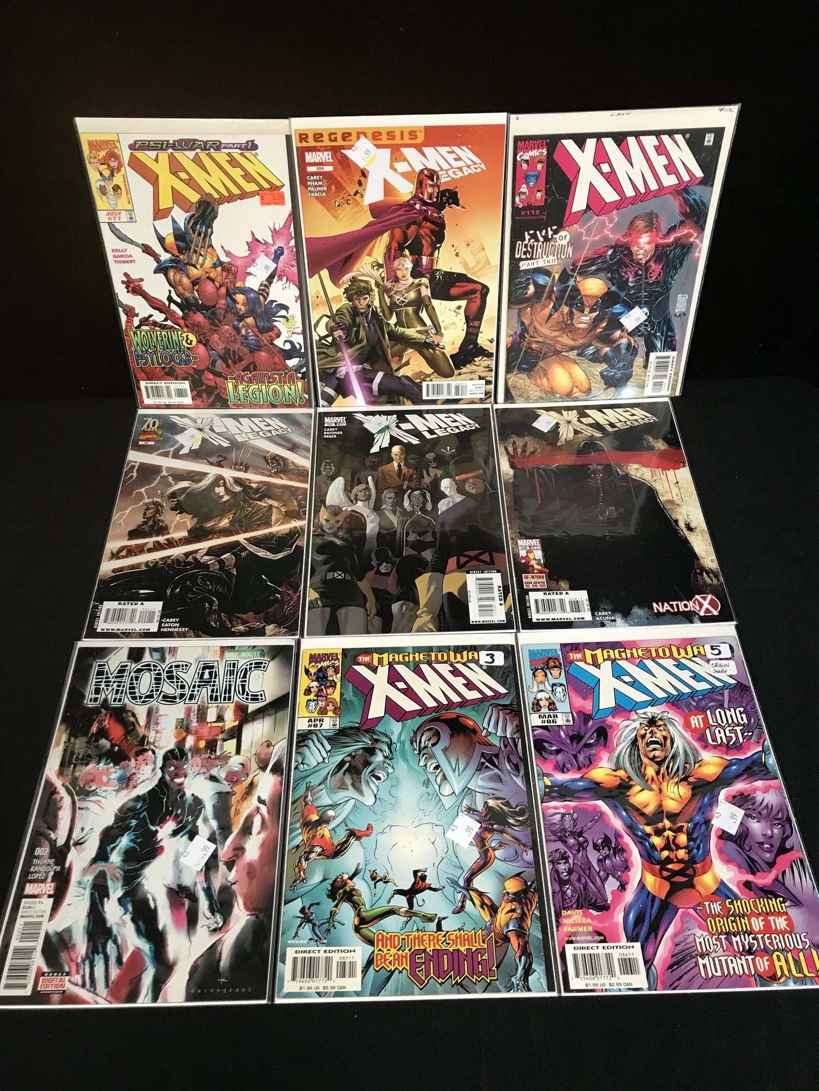 MARVEL COMICS X-MEN COMIC BOOK LOT (1 of 1)