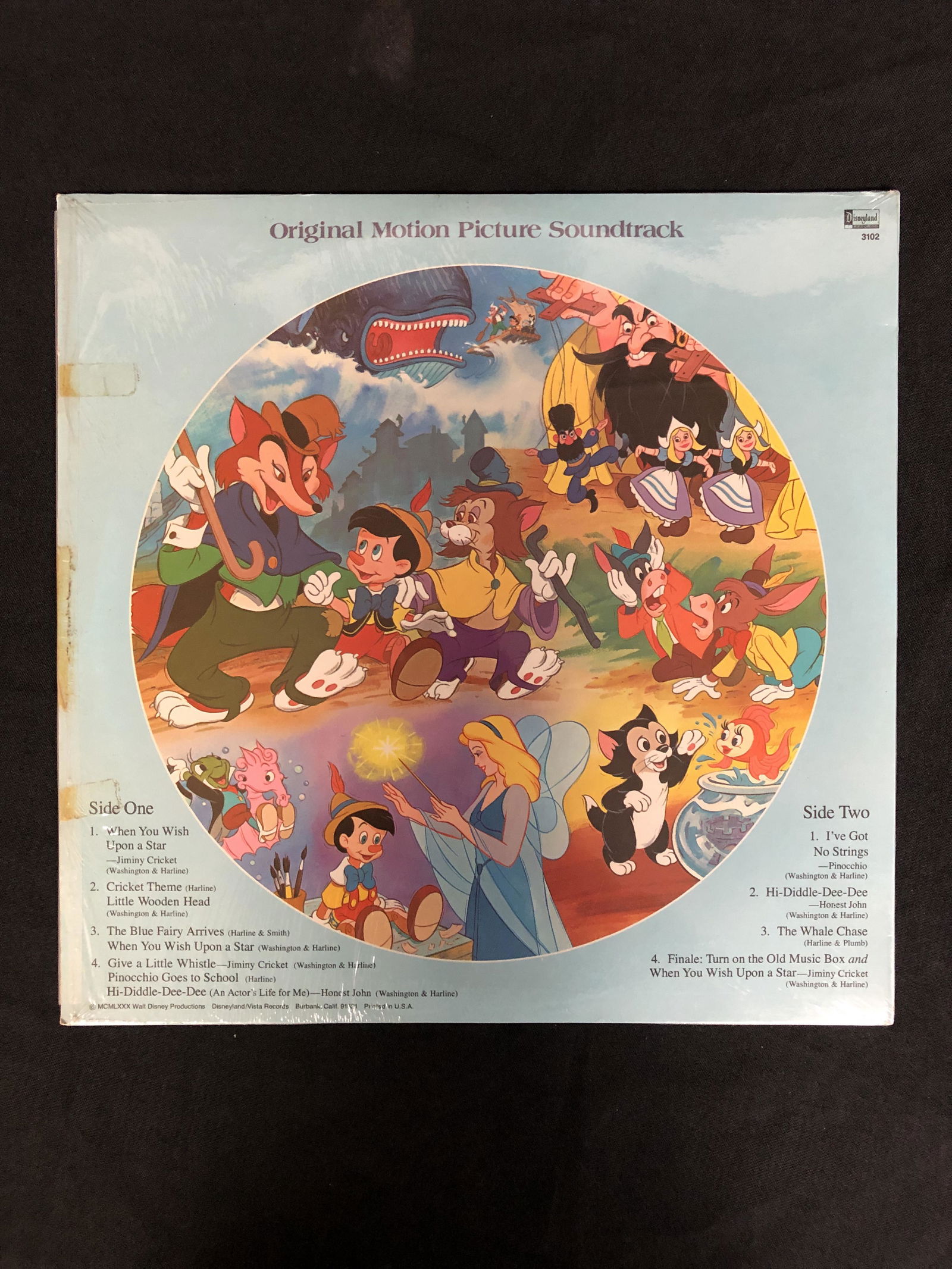 SEALED VINTAGE DISNEY PICTURE DISC RECORD (PINOCCHIO) (1 of 1)