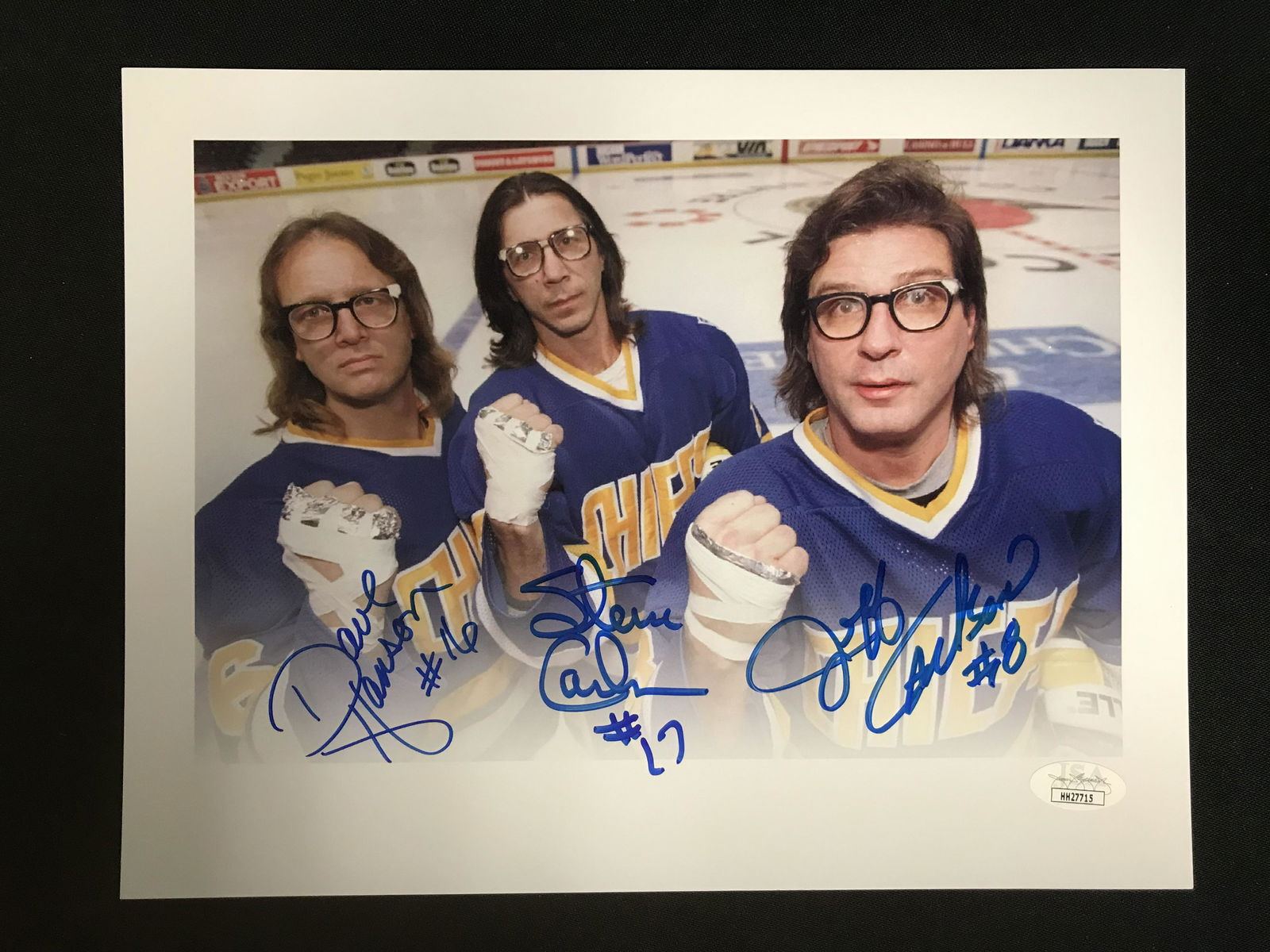 SLAPSHOT'S HANSON BROTHERS SIGNED 8 X 10 ( JSA COA) (1 of 2)