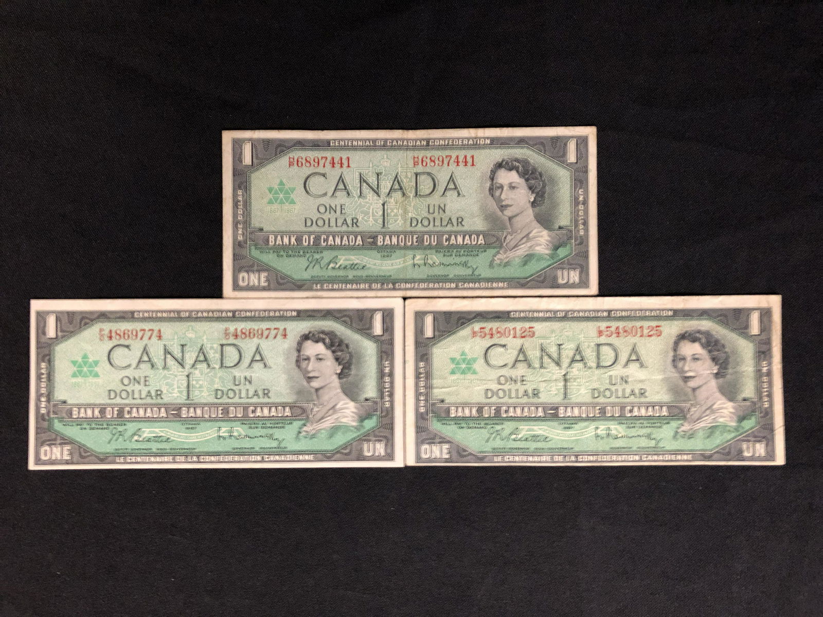 1967 CANADA ONE DOLLAR BILLS LOT (1 of 1)