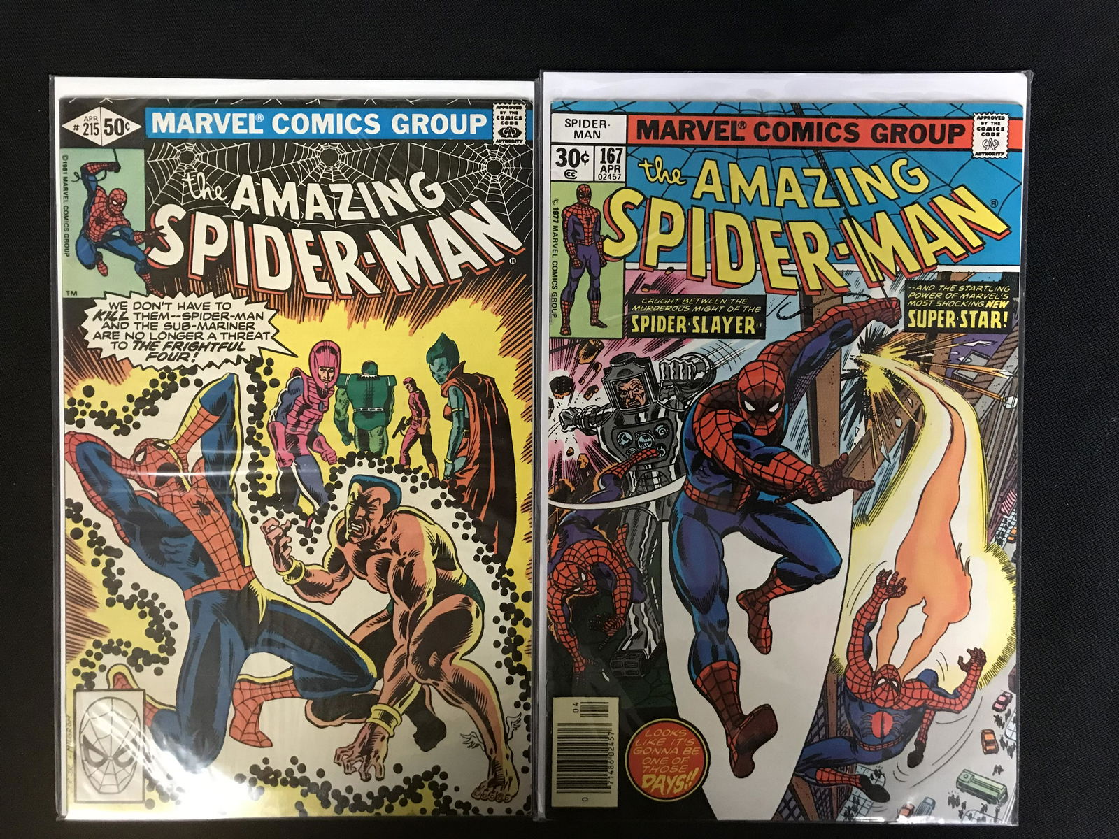THE AMAZING SPIDER-MAN #215 & #167 (MARVEL COMICS) (1 of 1)