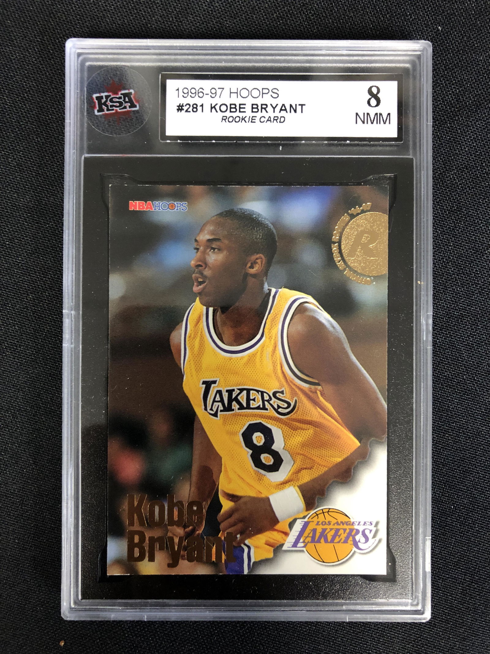 1996-97 HOOPS KOBE BRYANT ROOKIE CARD ( KSA 8) (1 of 2)