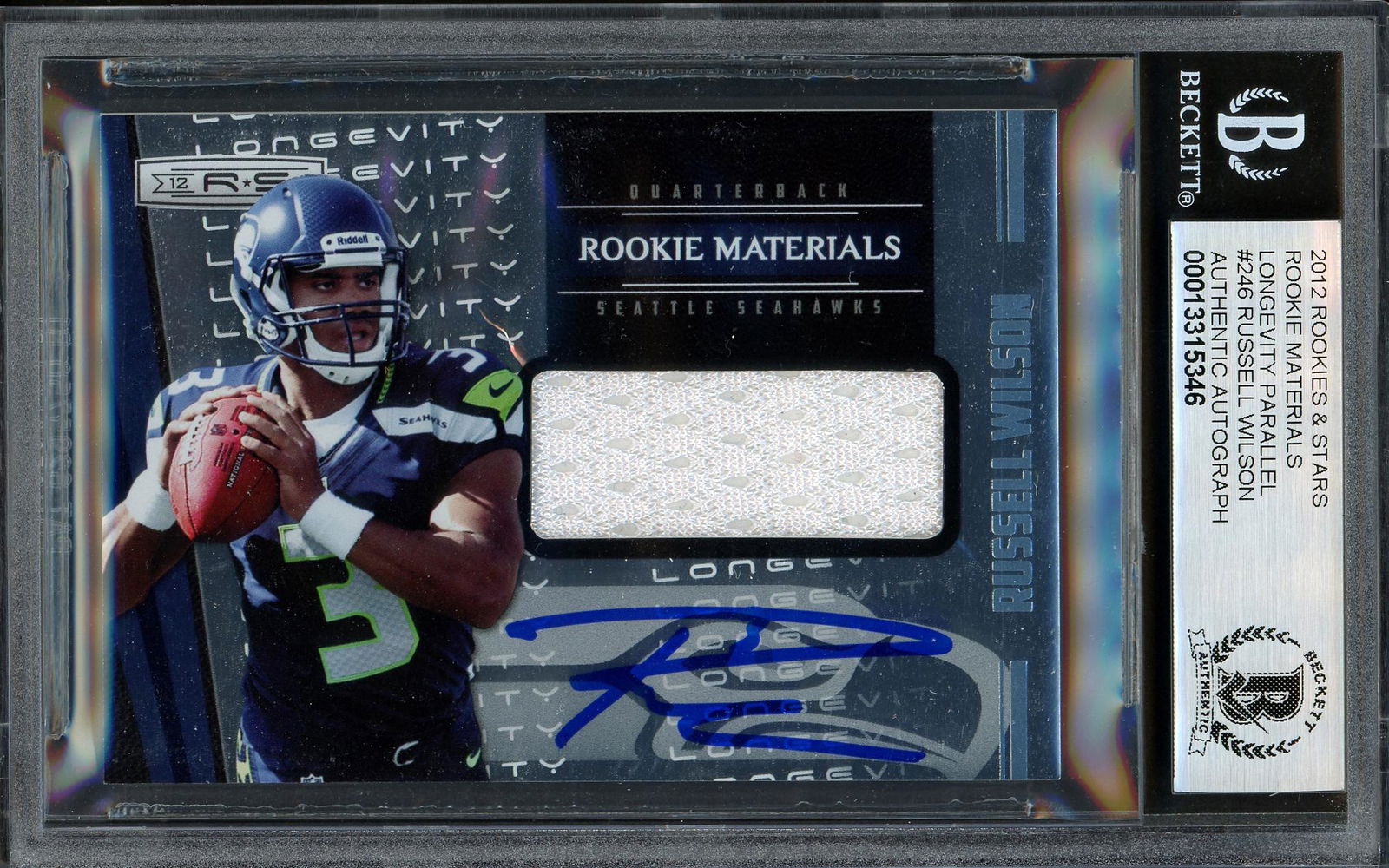 2012 ROOKIES AND STARS RUSSELL WILSON RPA ( BECKETT (1 of 2)