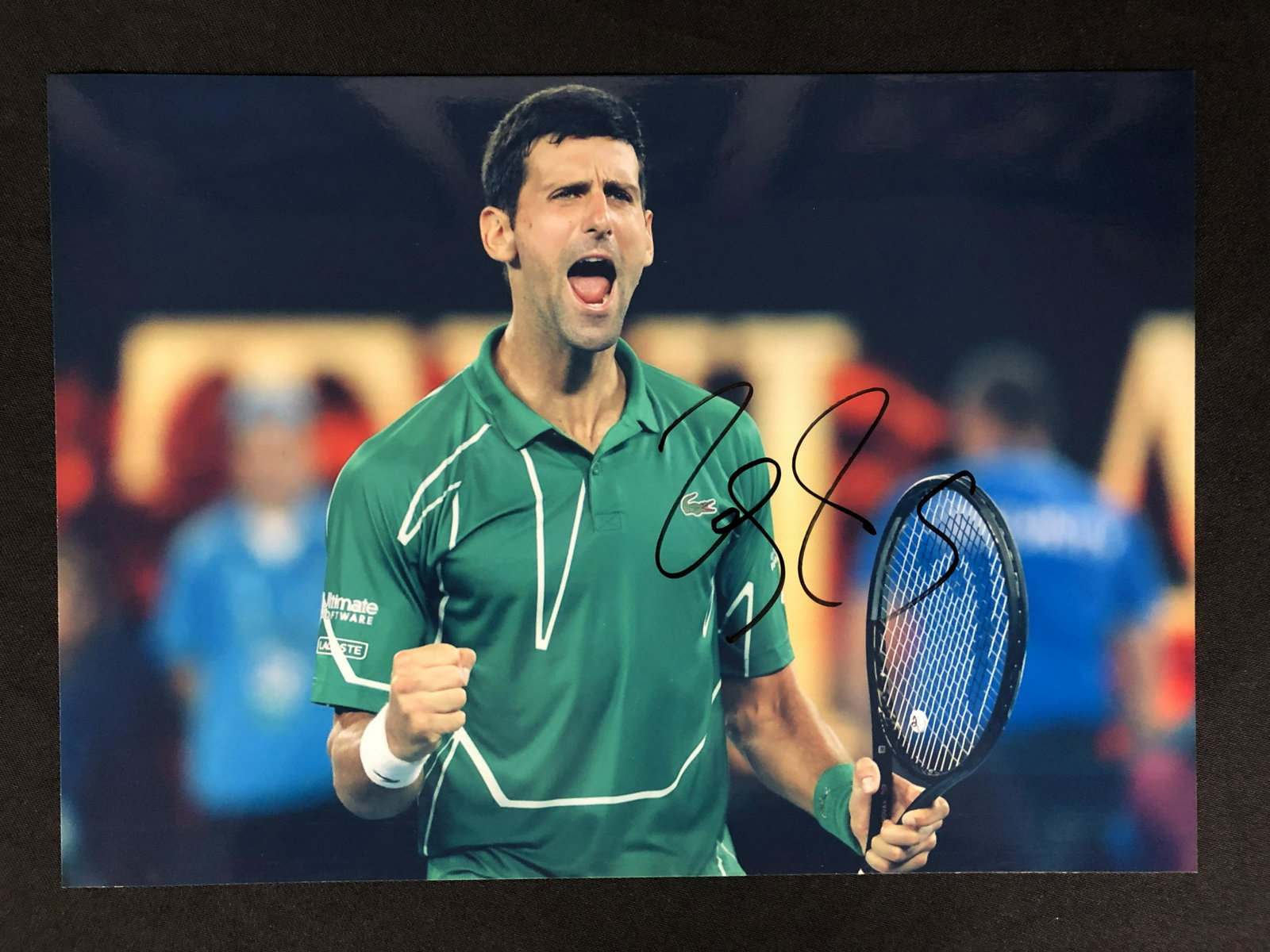 NOVAK DJOKOVIC SIGNED AND FRAMED 8 X 10 ( RA COA): NOVAK DJOKOVIC SIGNED AND FRAMED 8 X 10 ( RA COA)