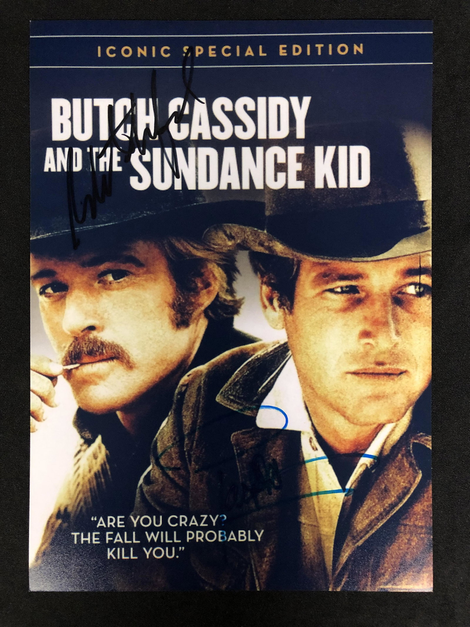 BUTCH CASSIDY AND THE SUNDANCE KID CAST SIGNED MIINI PO: BUTCH CASSIDY AND THE SUNDANCE KID CAST SIGNED MIINI POSTER ) RA COA)