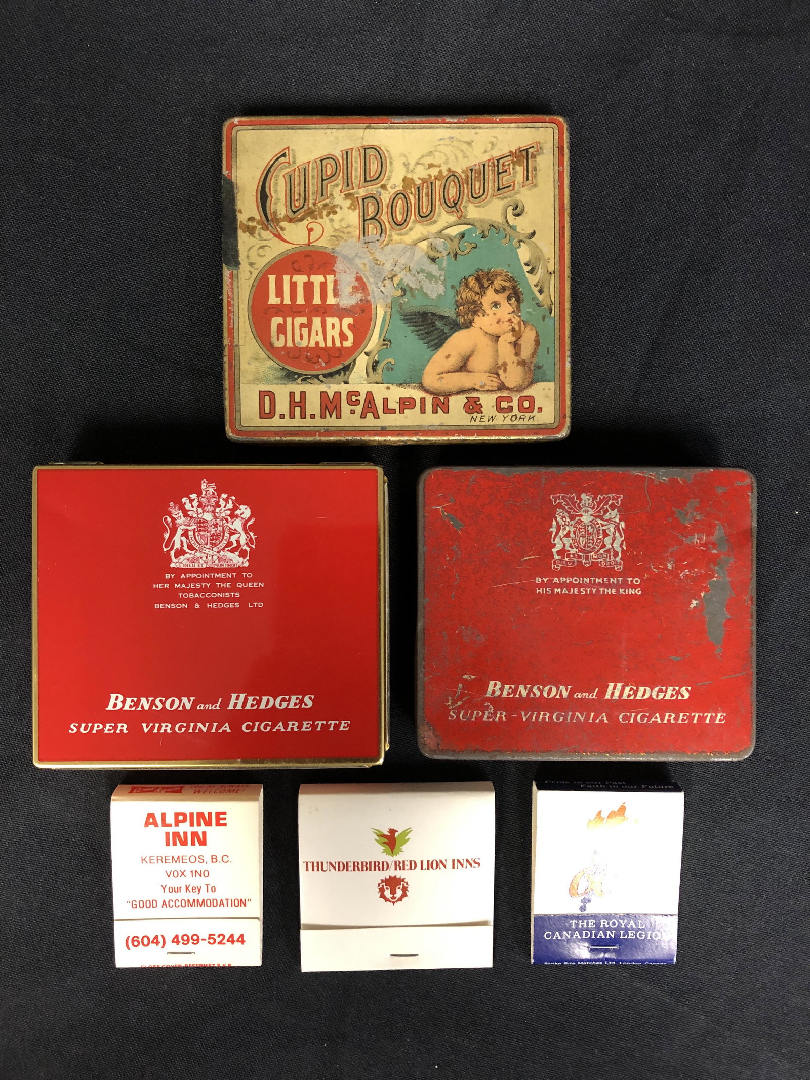 VINTAGE CIGARETTE CONTAINERS LOT: VINTAGE CIGARETTE CONTAINERS LOT