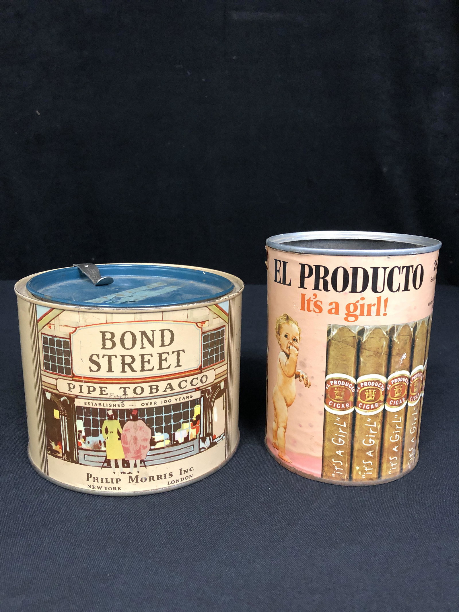 VINTAGE CIGARETTE CONTAINERS LOT: VINTAGE CIGARETTE CONTAINERS LOT