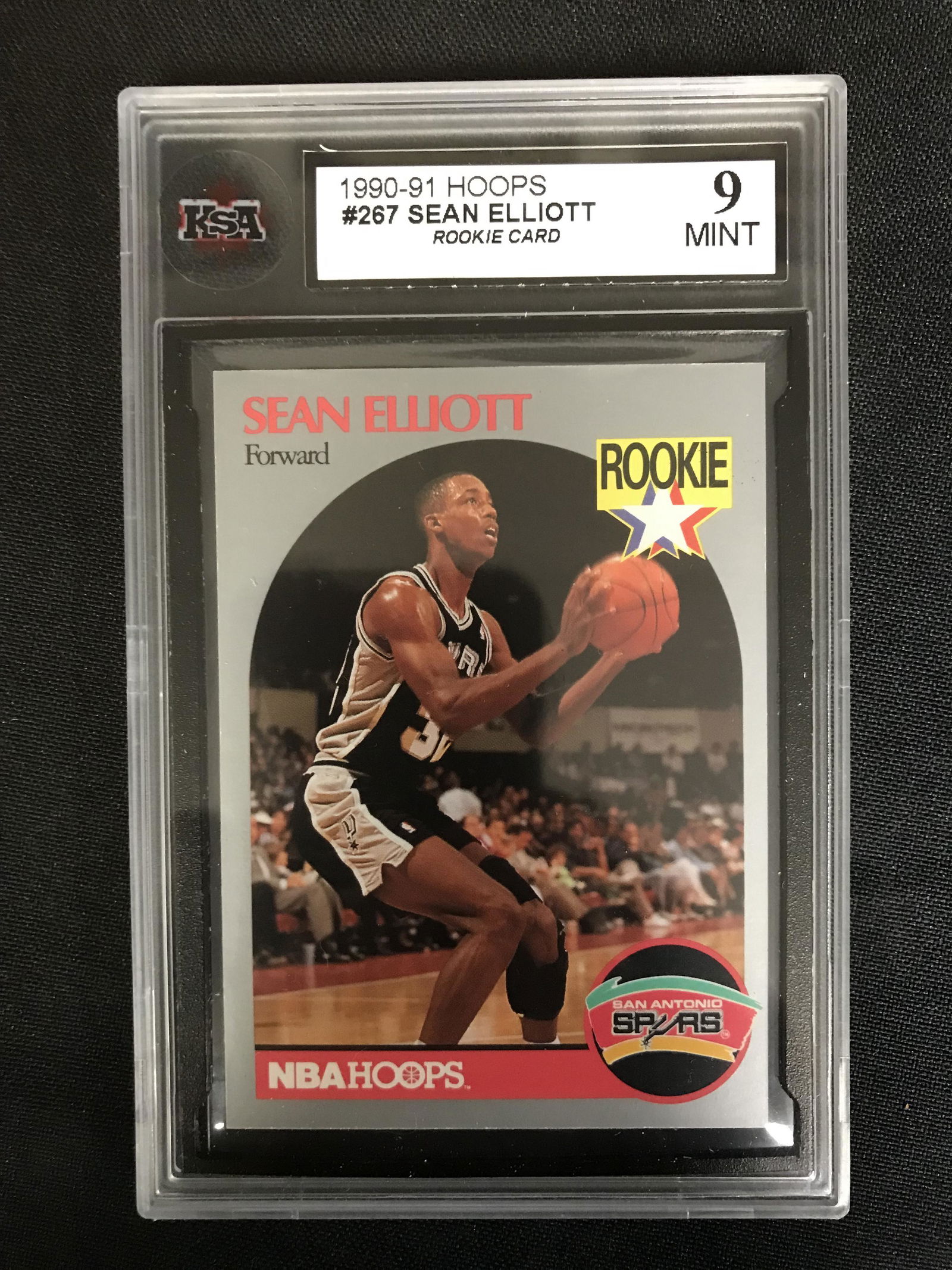 1990-91 HOOPS #267 SEAN ELLIOTT Rookie Card (9 MINT) (1 of 1)