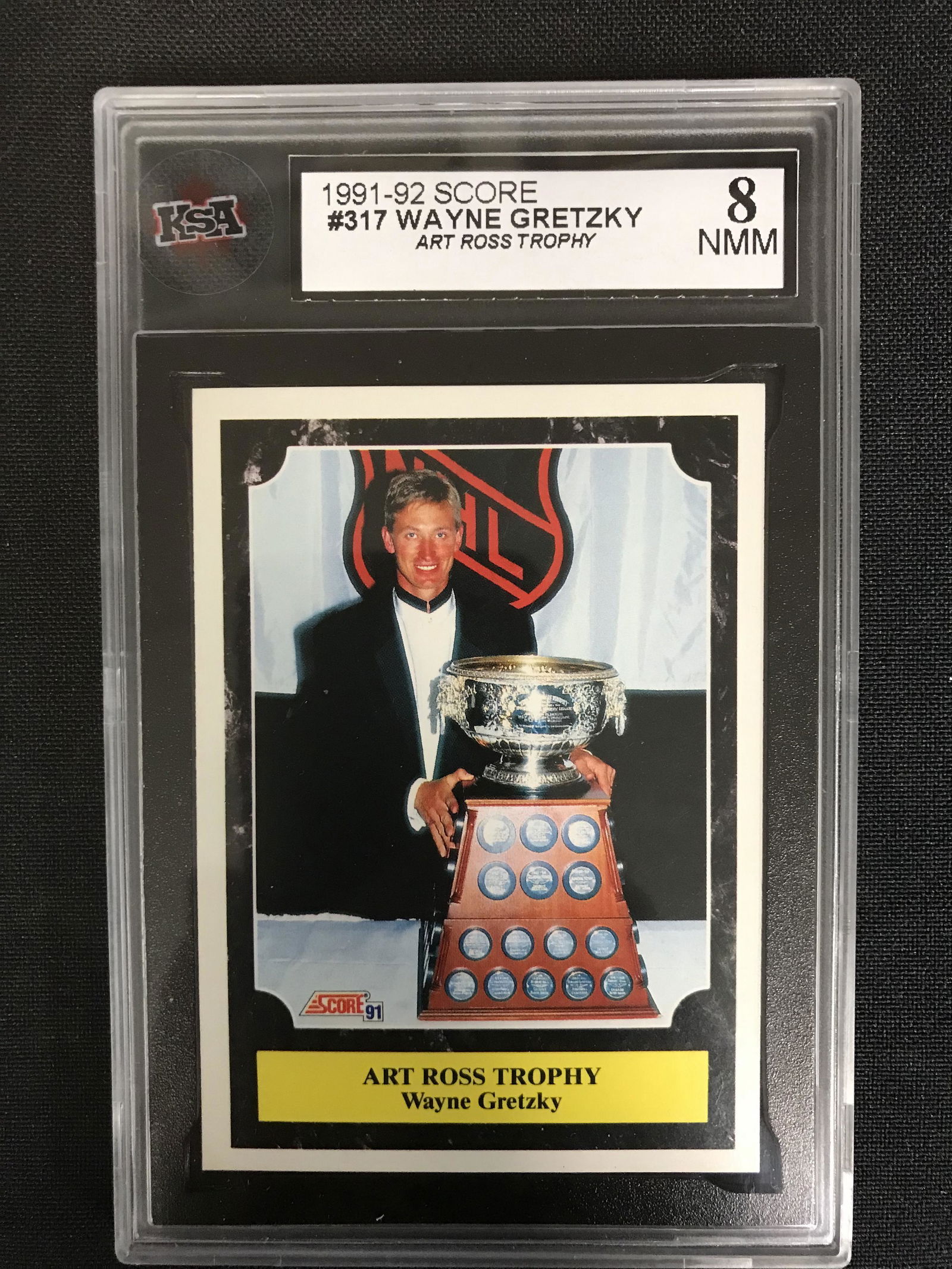 1991-92 SCORE #317 WAYNE GRETZKY Art Ross Trophy (8: 1991-92 SCORE #317 WAYNE GRETZKY Art Ross Trophy (8 NMM)