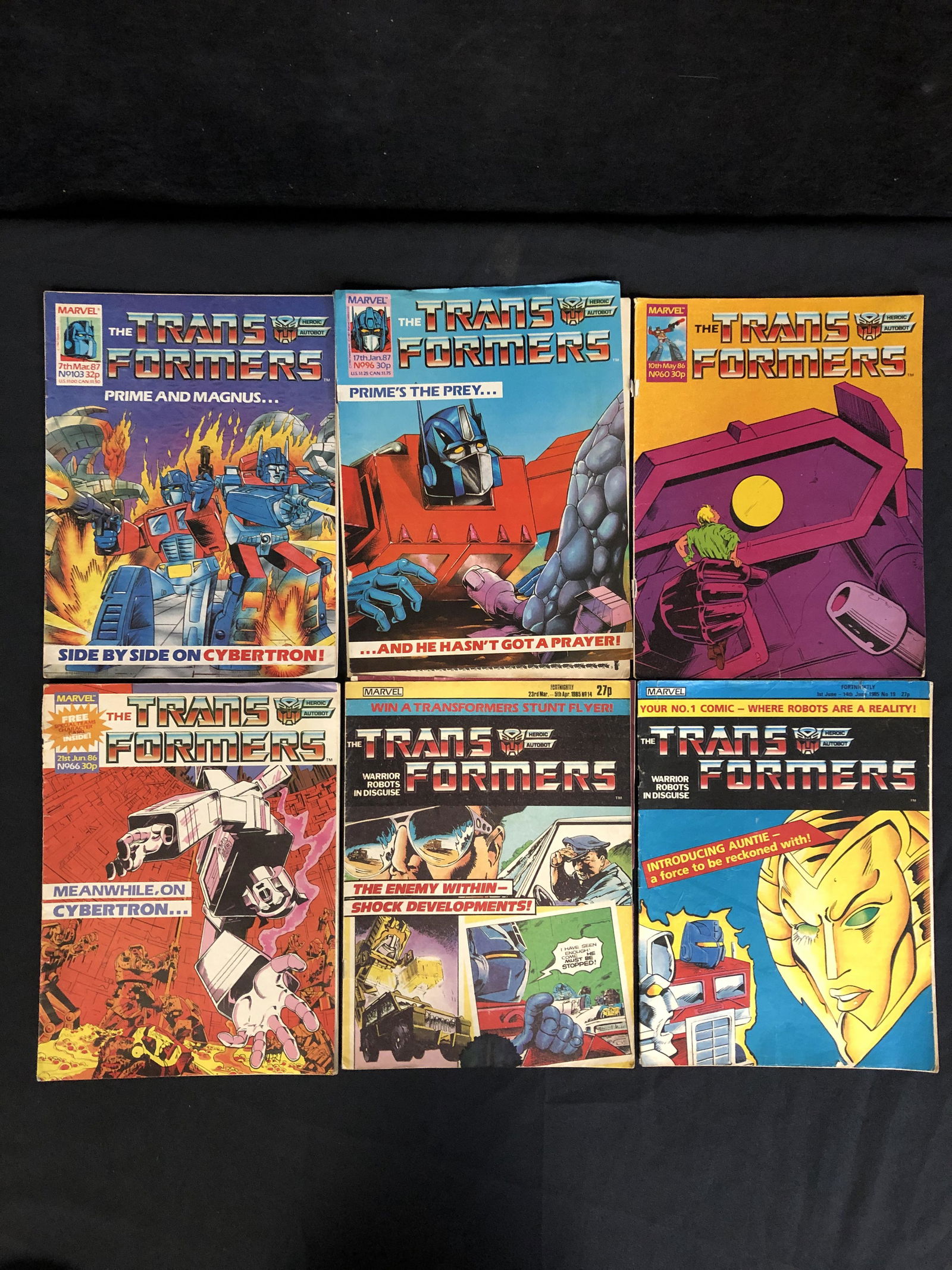 VARIOUS TRANSFORMERS COMIC BOOK LOT (MARVEL COMICS) (1 of 1)