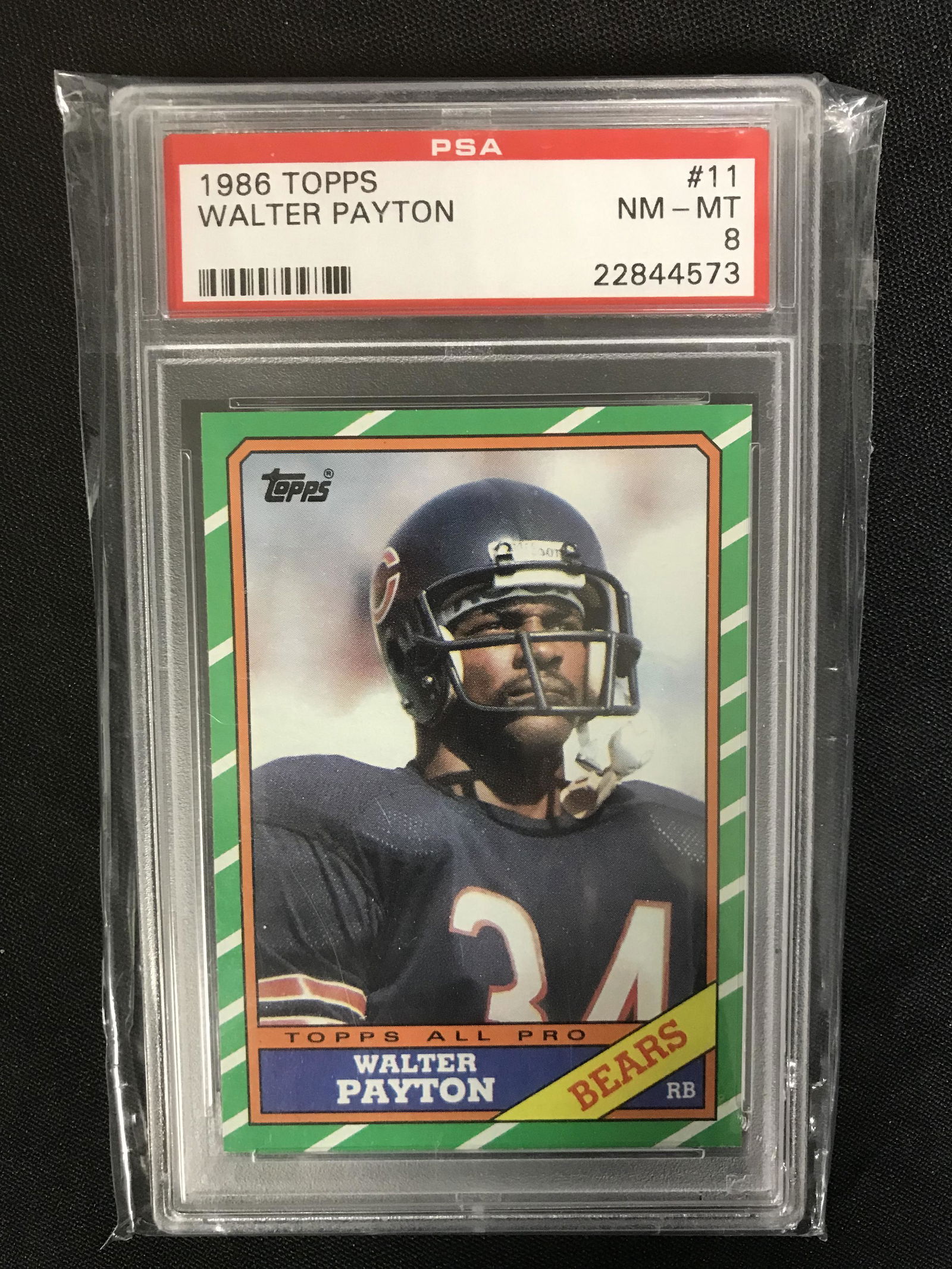 1986 TOPPS WALTER PAYTON (PSA 8) (1 of 1)