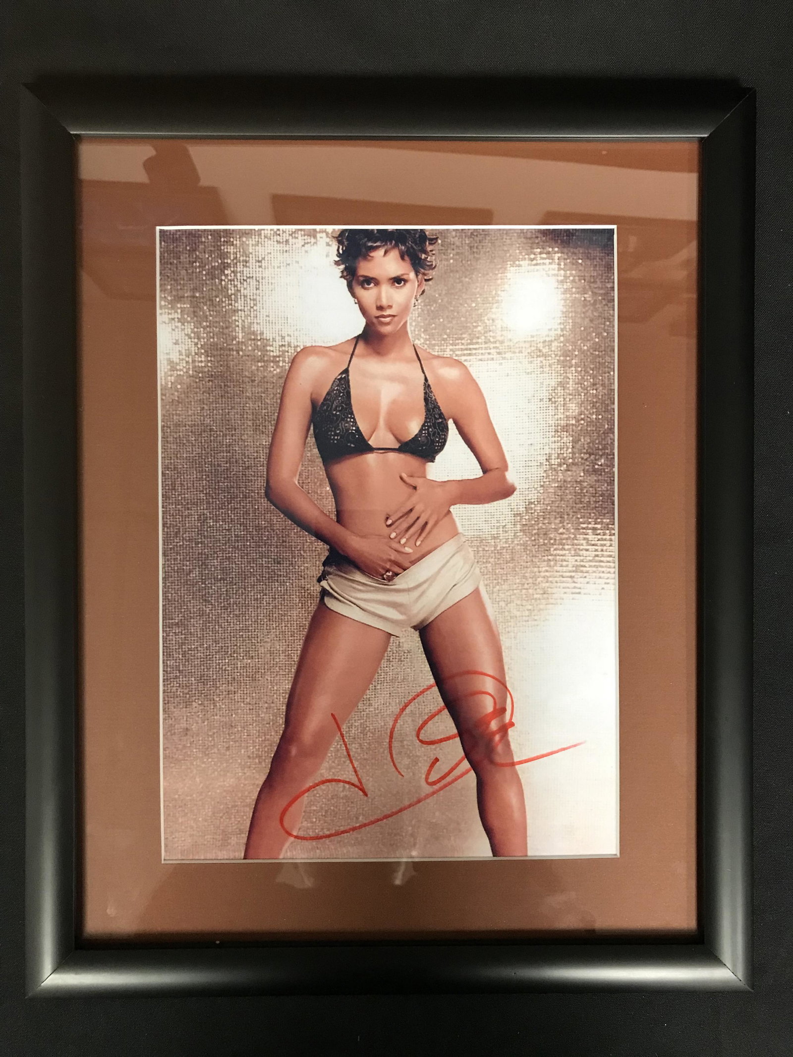 HALLE BERRY SIGNE 8X10 FRAMED PHOTO (RA COA): HALLE BERRY SIGNE 8X10 FRAMED PHOTO (RA COA)