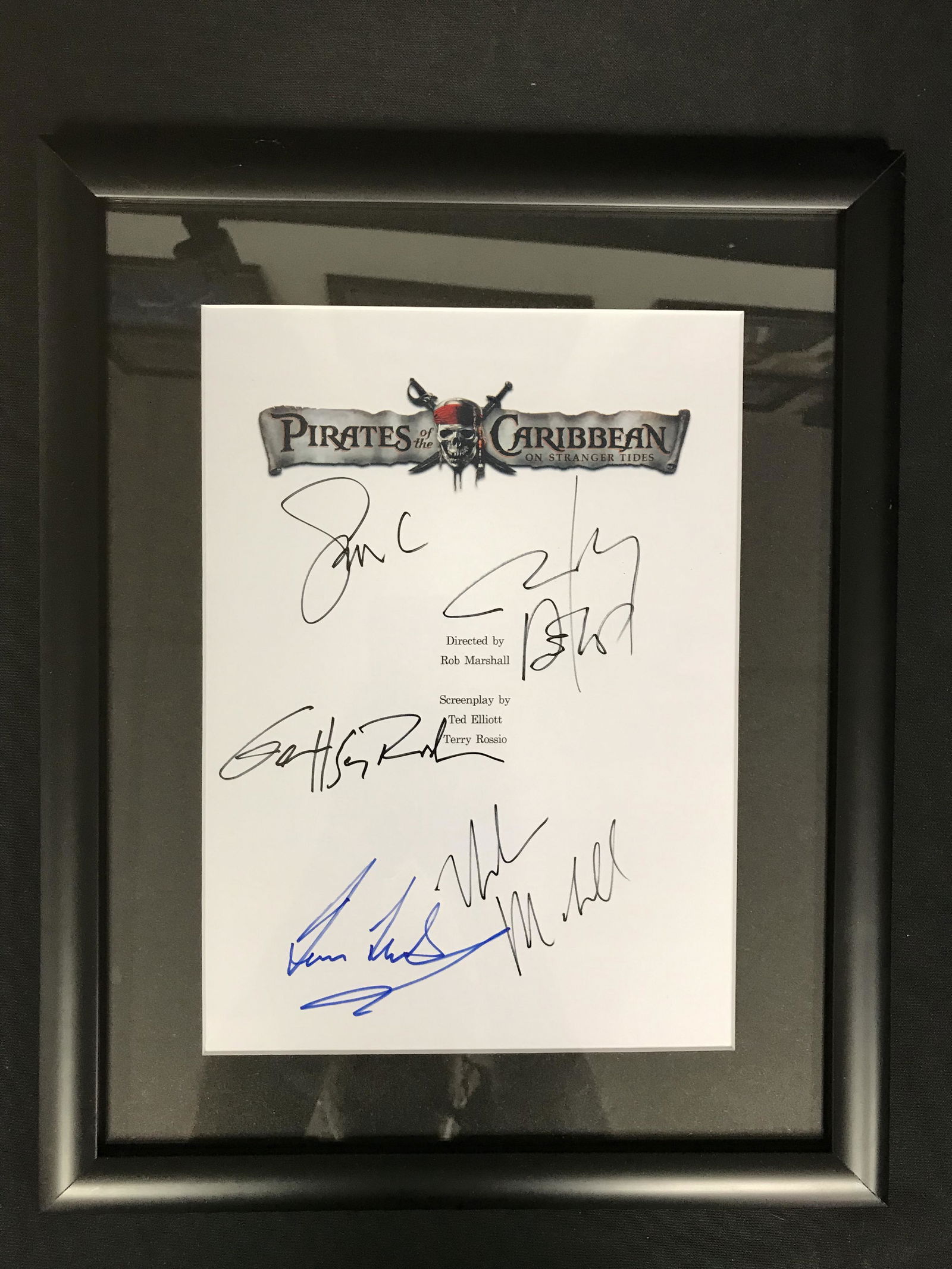 PIRATES OF THE CARIBBEAN CAST SIGNED SCRIPT COVER (1 of 2)