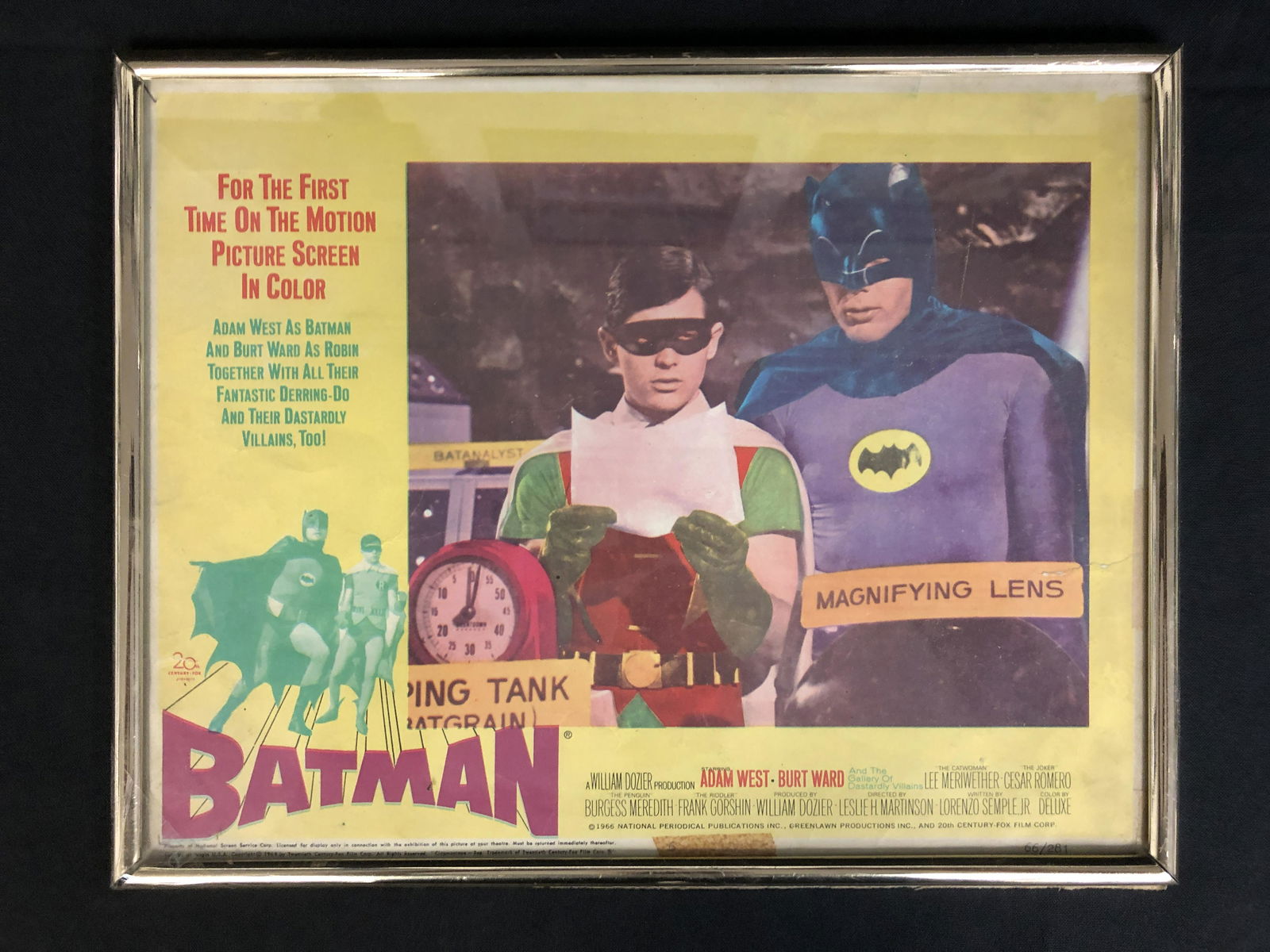1966 ORIGINAL BATMAN LOBBY CARD FRAMED (1 of 1)