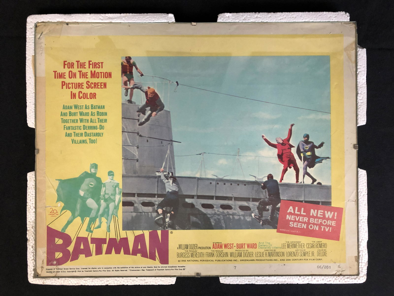 1966 ORIGINAL BATMAN LOBBY CARD FRAMED (1 of 1)