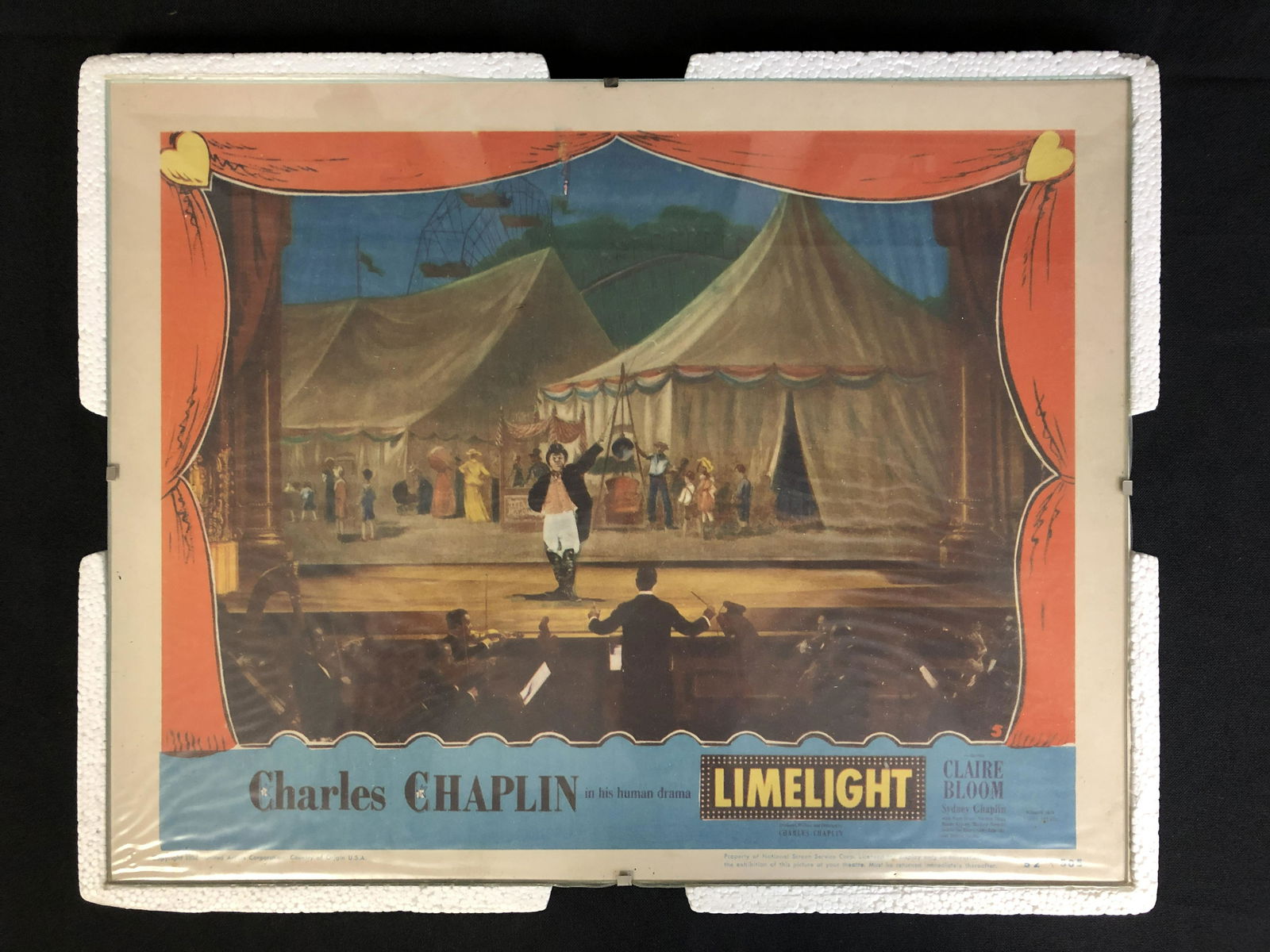 ORIGINAL CHARLIE CHAPLIN LIMELIGHT LOBBY CARD FRAMED (1 of 1)