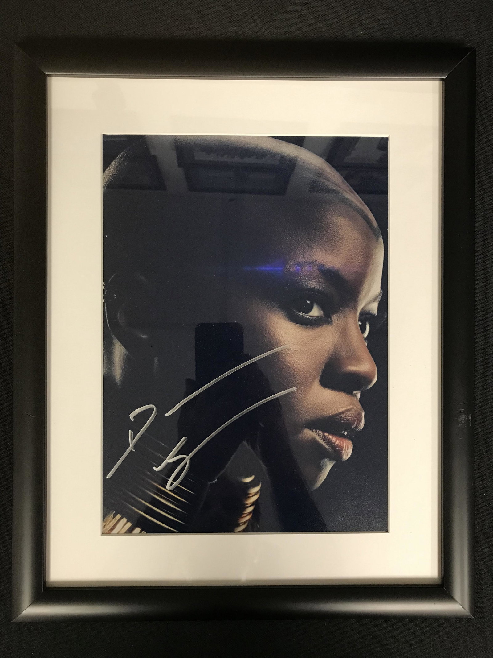 DANAI GURRIA SIGNED AND FRAMED BLACK PANTHER 8 X 10 (: DANAI GURRIA SIGNED AND FRAMED BLACK PANTHER 8 X 10 ( RA COA)
